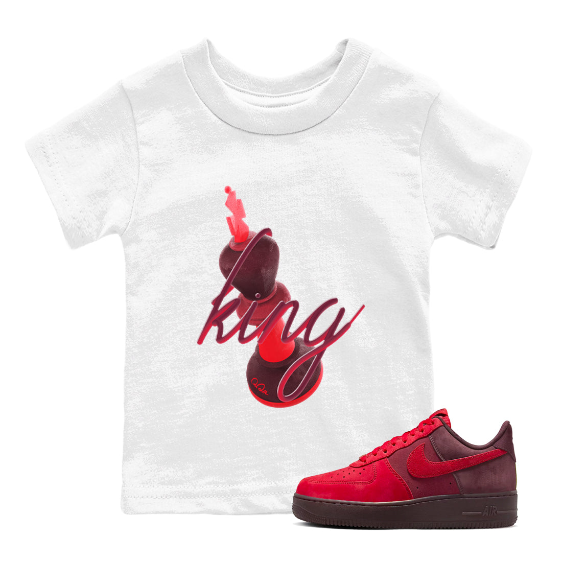 Air Force 1 Layers of Love shirt to match jordans 3D King sneaker tees af1 Layers of Love Drip Gear Zone baby toddler White 1 cotton Shirt