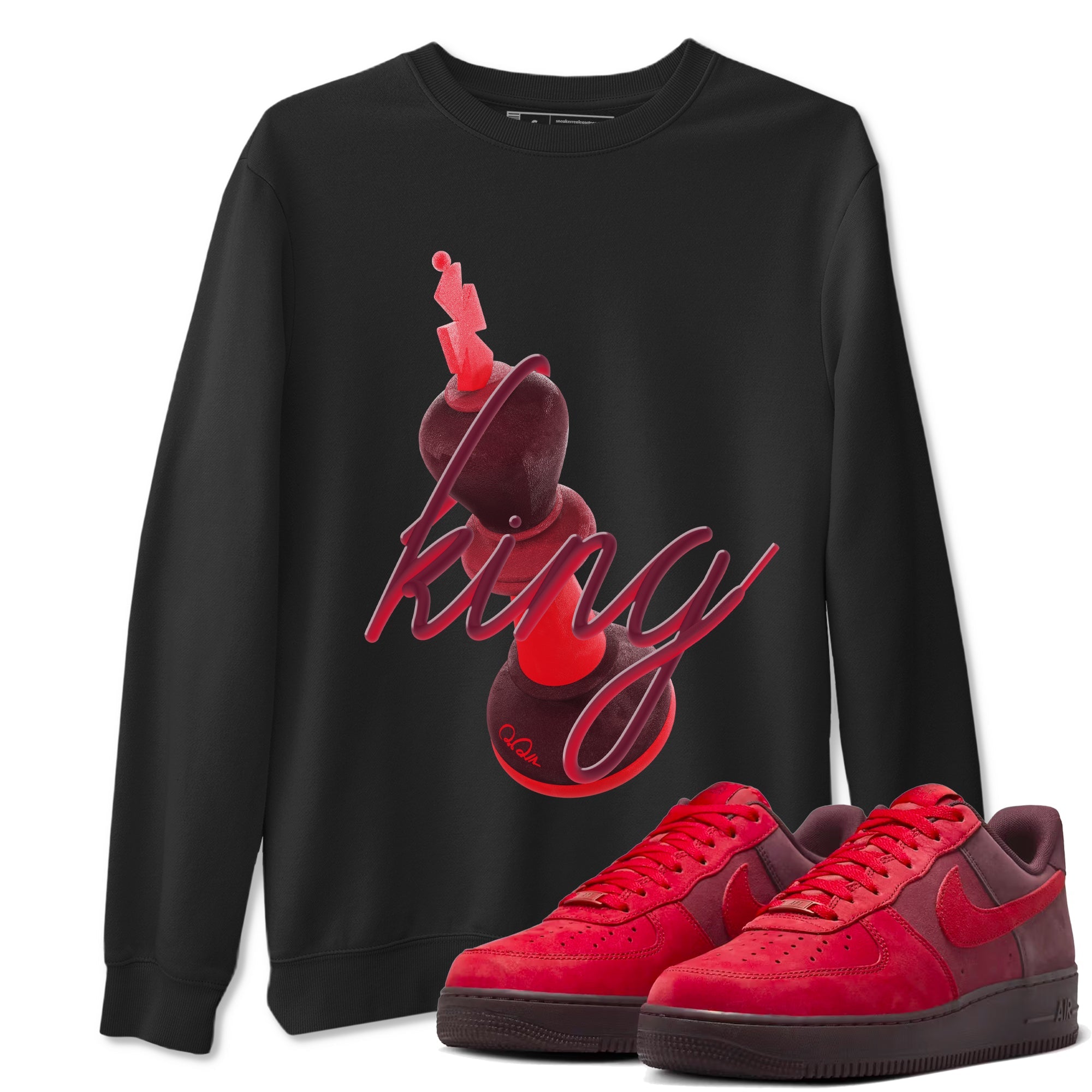 Air Force 1 Layers of Love shirt to match jordans 3D King sneaker tees af1 Layers of Love Drip Gear Zone unisex cotton Black 1 crew neck shirt