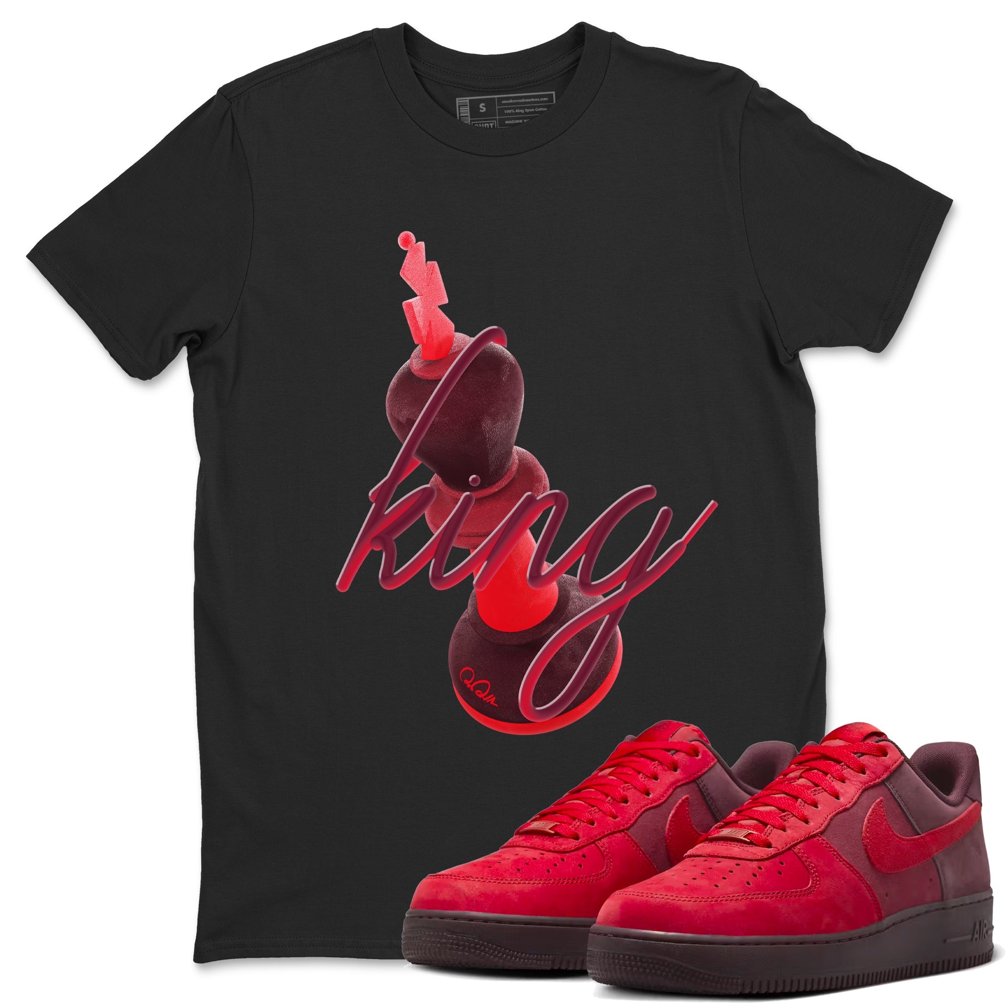 Air Force 1 Layers of Love shirt to match jordans 3D King sneaker tees af1 Layers of Love Drip Gear Zone unisex cotton Black 1 crew neck shirt
