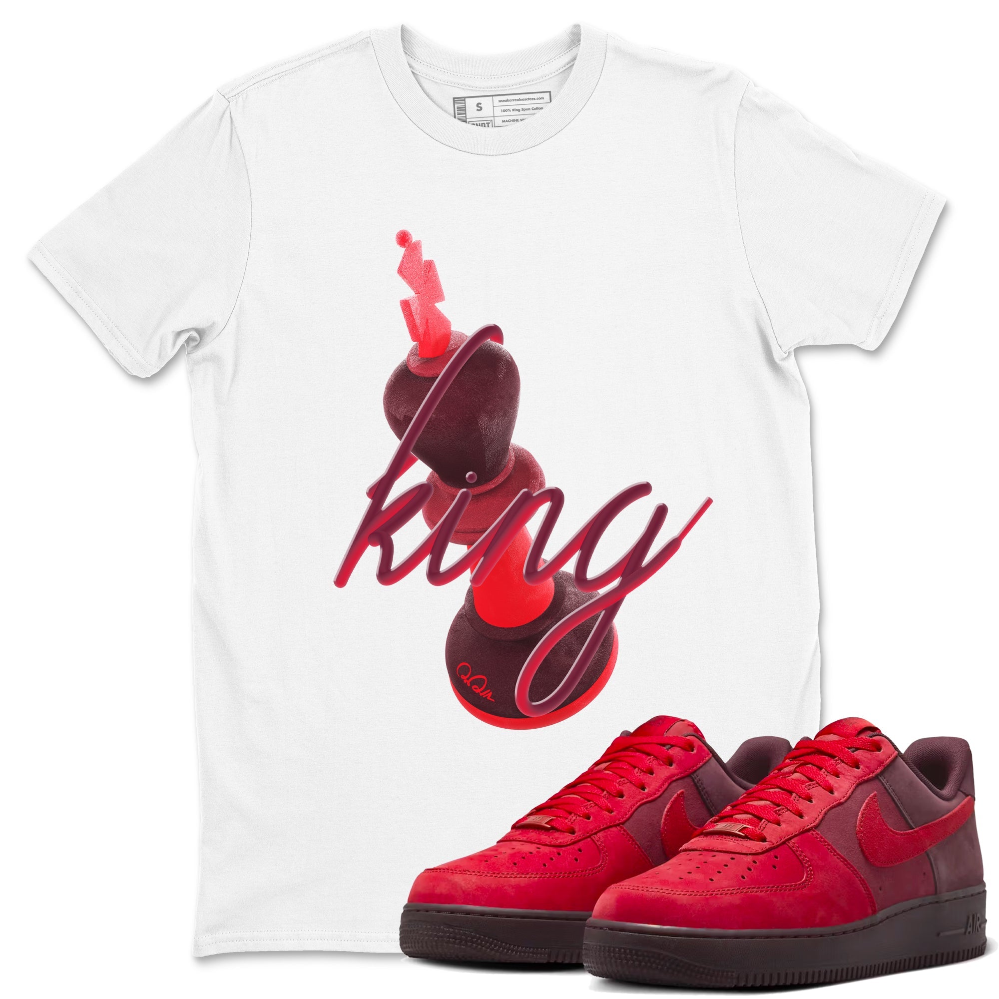 Air Force 1 Layers of Love shirt to match jordans 3D King sneaker tees af1 Layers of Love Drip Gear Zone unisex cotton White 1 crew neck shirt