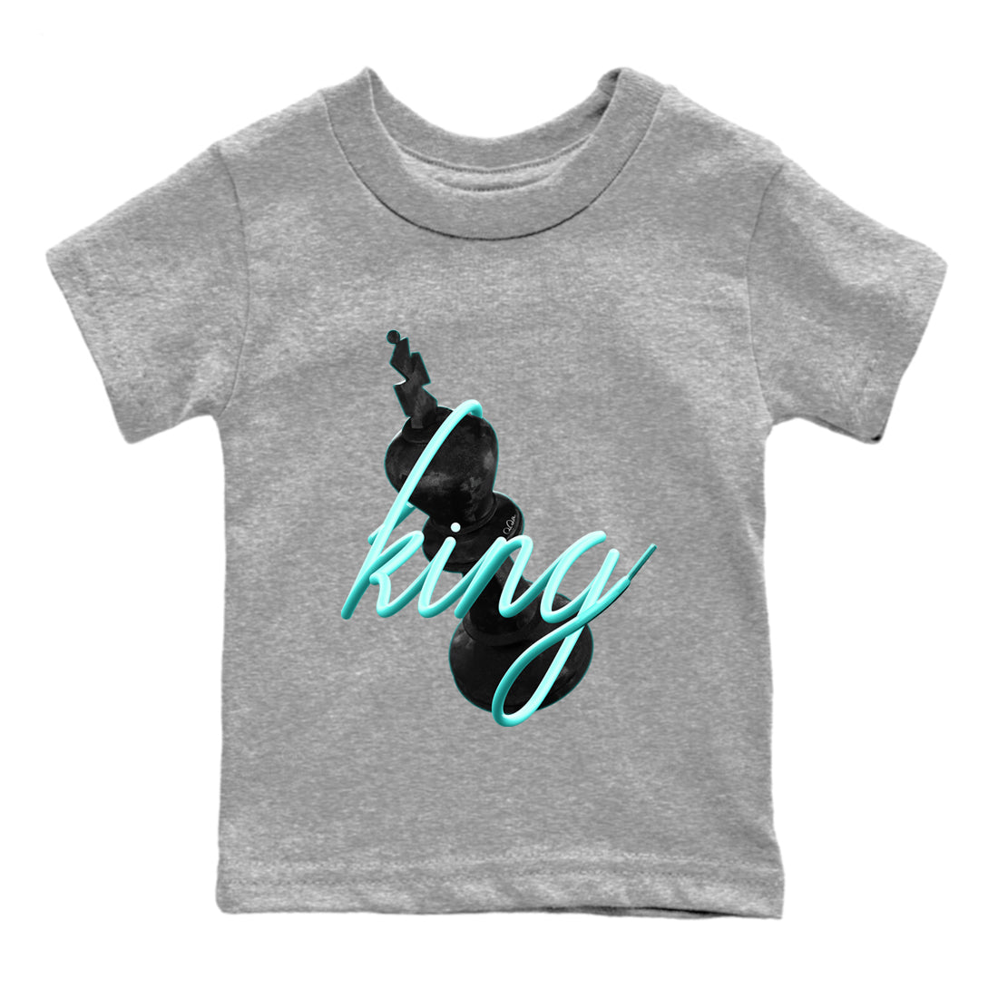 Air Force 1 Tiffany Shirt To Match Jordans 3D King Sneaker Tees Nike Tiffany AF1Drip Gear Zone Sneaker Matching Clothing Kids Shirts Heather Grey 2
