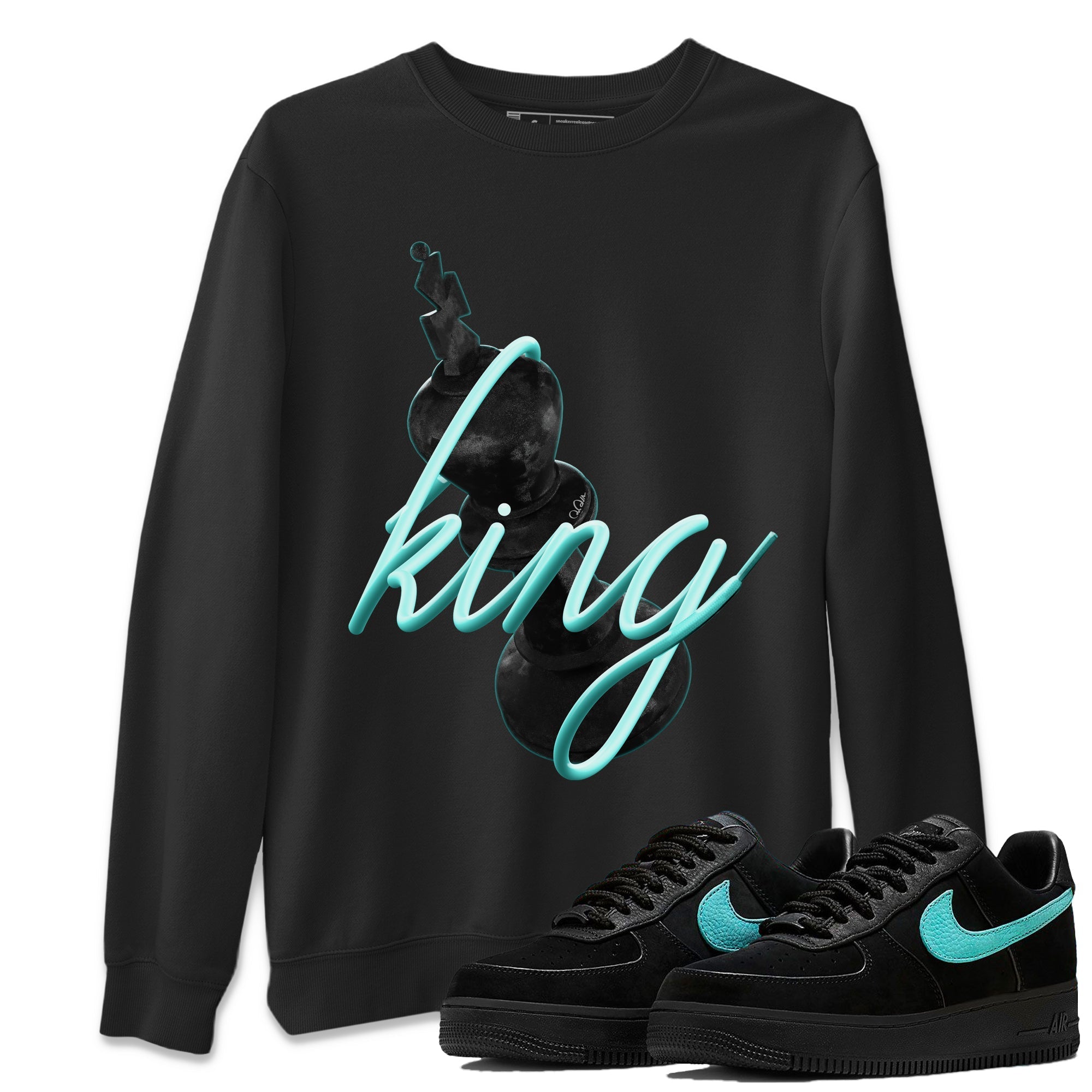 Air Force 1 Tiffany 3D King Crew Neck Sneaker Tees Nike Tiffany AF1Sneaker T-Shirts Washing and Care Tip