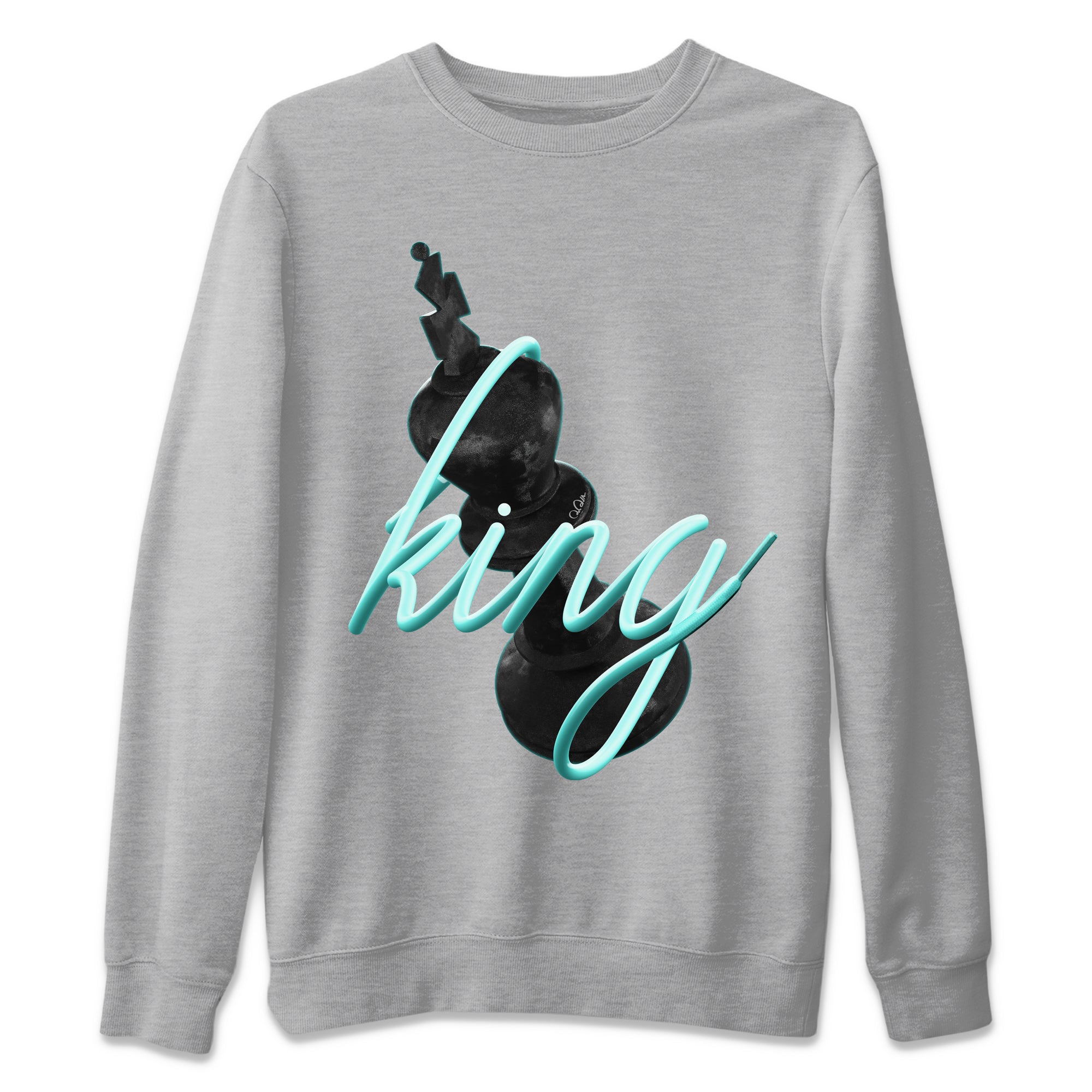 Air Force 1 Tiffany Shirt To Match Jordans 3D King Sneaker Tees Nike Tiffany AF1Drip Gear Zone Sneaker Matching Clothing Unisex Shirts Heather Grey 2