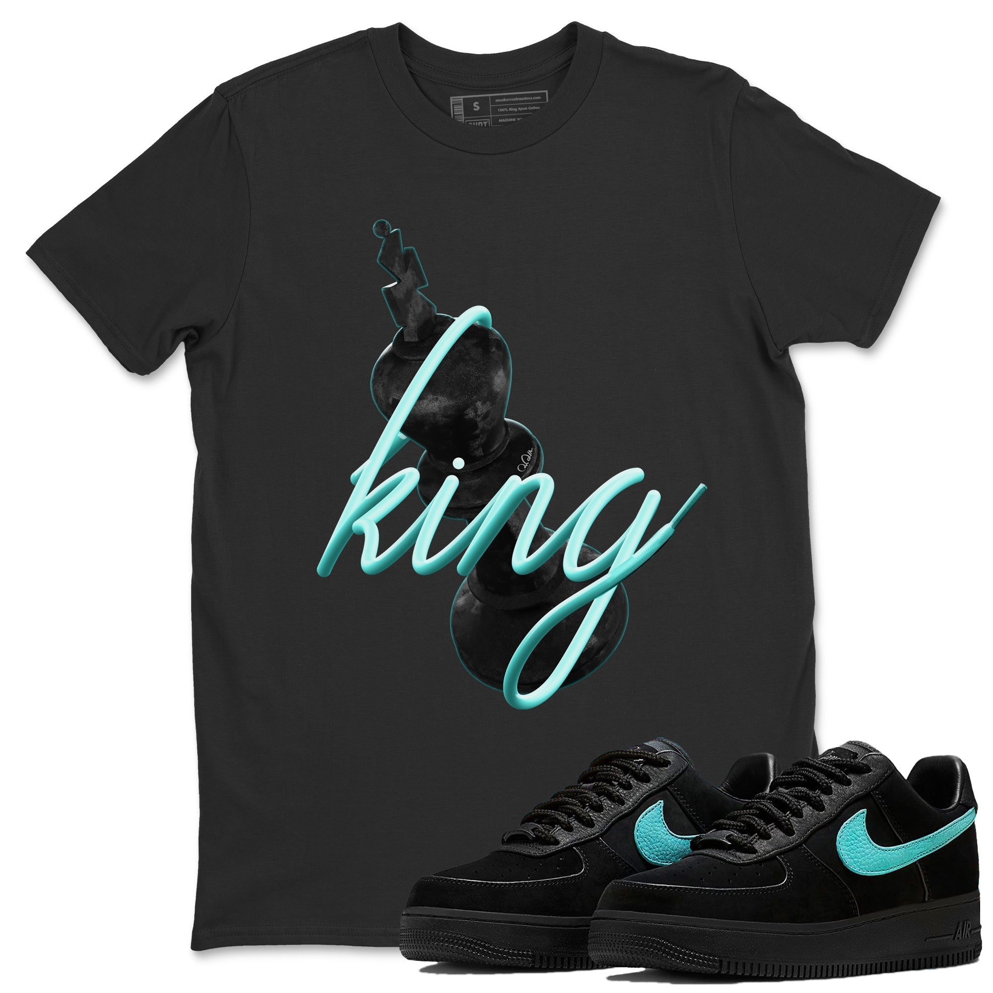 Air Force 1 Tiffany Shirt To Match Jordans 3D King Sneaker Tees Nike Tiffany AF1Drip Gear Zone Sneaker Matching Clothing Unisex Shirts Black 1