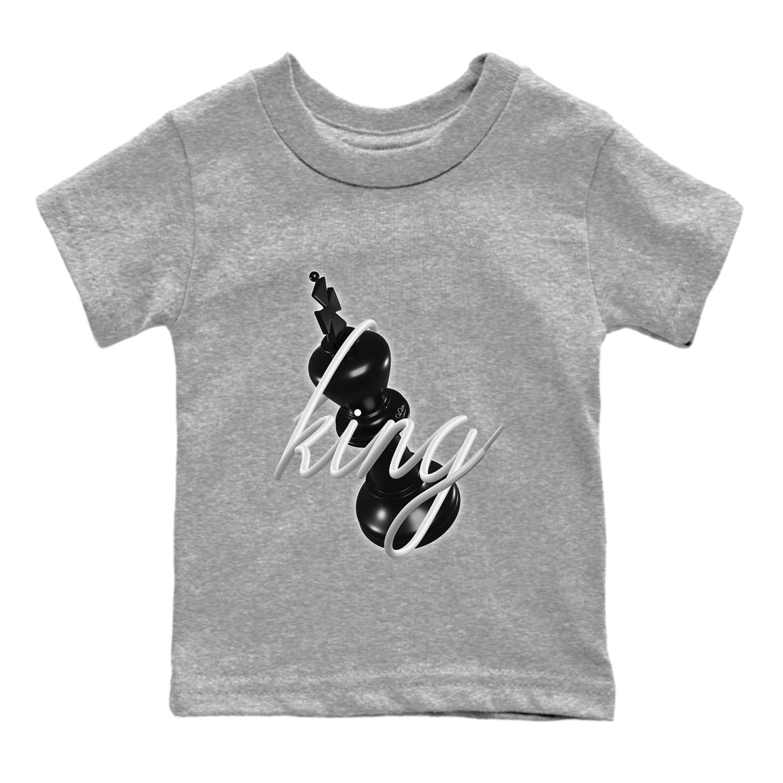 Jordan 1 Black White Sneaker Match Tees 3D King Sneaker Tees Jordan 1 Black White Jordan to match sneaker T-Shirt Kids Shirts