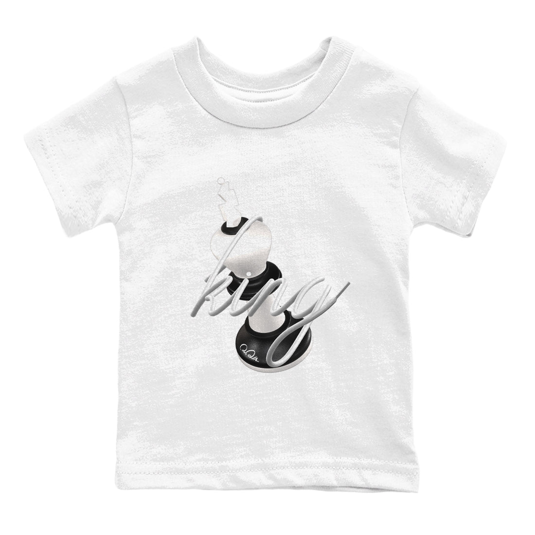 1s Black White shirt to match jordans 3D King sneaker tees Air Jordan 1 High OG Black White Drip Gear Zone baby toddler White 2 cotton Shirt