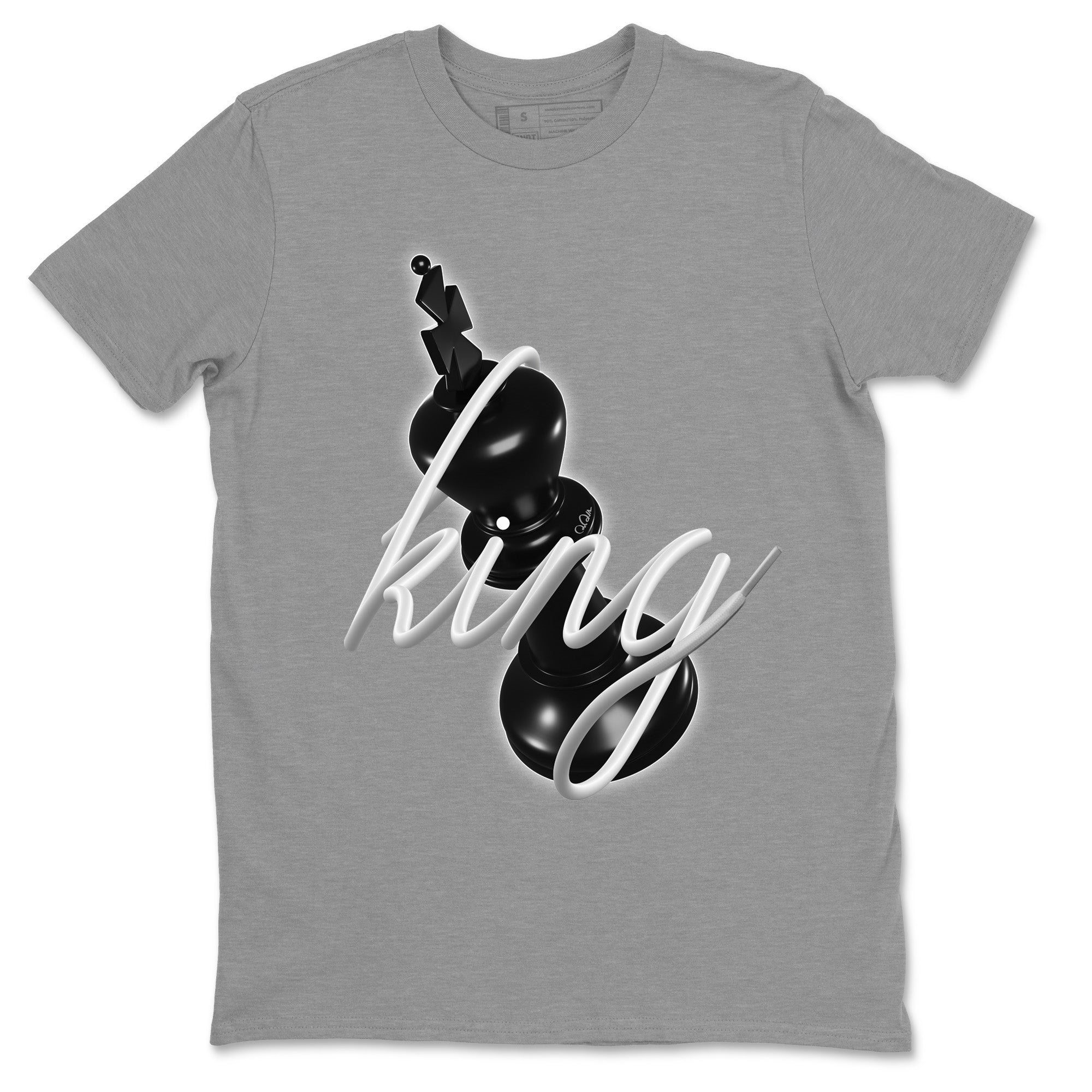 Jordan 1 Black White Sneaker Match Tees 3D King Sneaker Tees Jordan 1 Black White Jordan to match sneaker T-Shirt Crew Neck Shirts