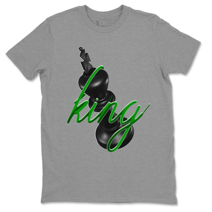 Air Jordan 1 Celtics Sneaker Match Tees 3D King Streetwear Sneaker Shirt AJ1 High OG Lucky Green Sneaker Release Tees Unisex Shirts Heather Grey 2