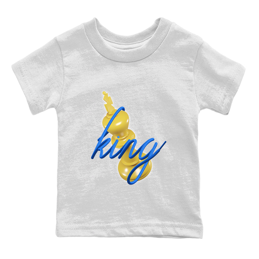 Jordan 1 Game Royal Varsity Maize Sneaker Matching T-Shirt 3D King Sneaker Tees Jordan 1 Game Royal Varsity Maize Sneaker Release Tees Kids Shirts