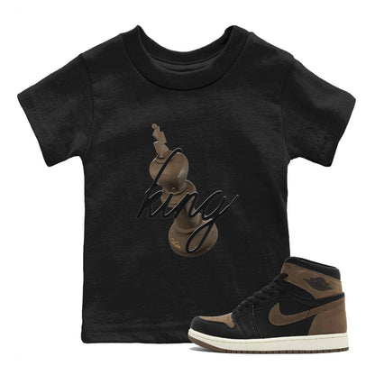 Air Jordan 1 Palomino shirt to match jordans 3D King Streetwear Sneaker Shirt AJ1 High Palomino Drip Gear Zone Sneaker Matching Clothing Baby Toddler Black 1 T-Shirt