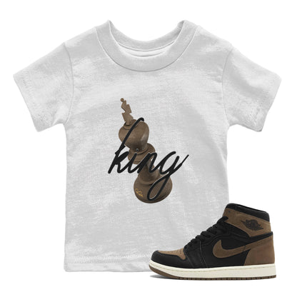 Air Jordan 1 Palomino shirt to match jordans 3D King Streetwear Sneaker Shirt AJ1 High Palomino Drip Gear Zone Sneaker Matching Clothing Baby Toddler White 1 T-Shirt