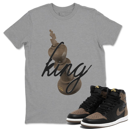 Air Jordan 1 Palomino shirt to match jordans 3D King Streetwear Sneaker Shirt AJ1 High Palomino Drip Gear Zone Sneaker Matching Clothing Unisex Heather Grey 1 T-Shirt