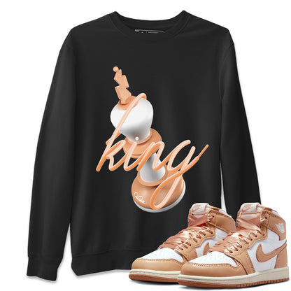 Air Jordan 1 Praline shirt to match jordans 3D King Streetwear Sneaker Shirt AJ1Praline Drip Gear Zone Sneaker Matching Clothing Unisex Black 1 T-Shirt