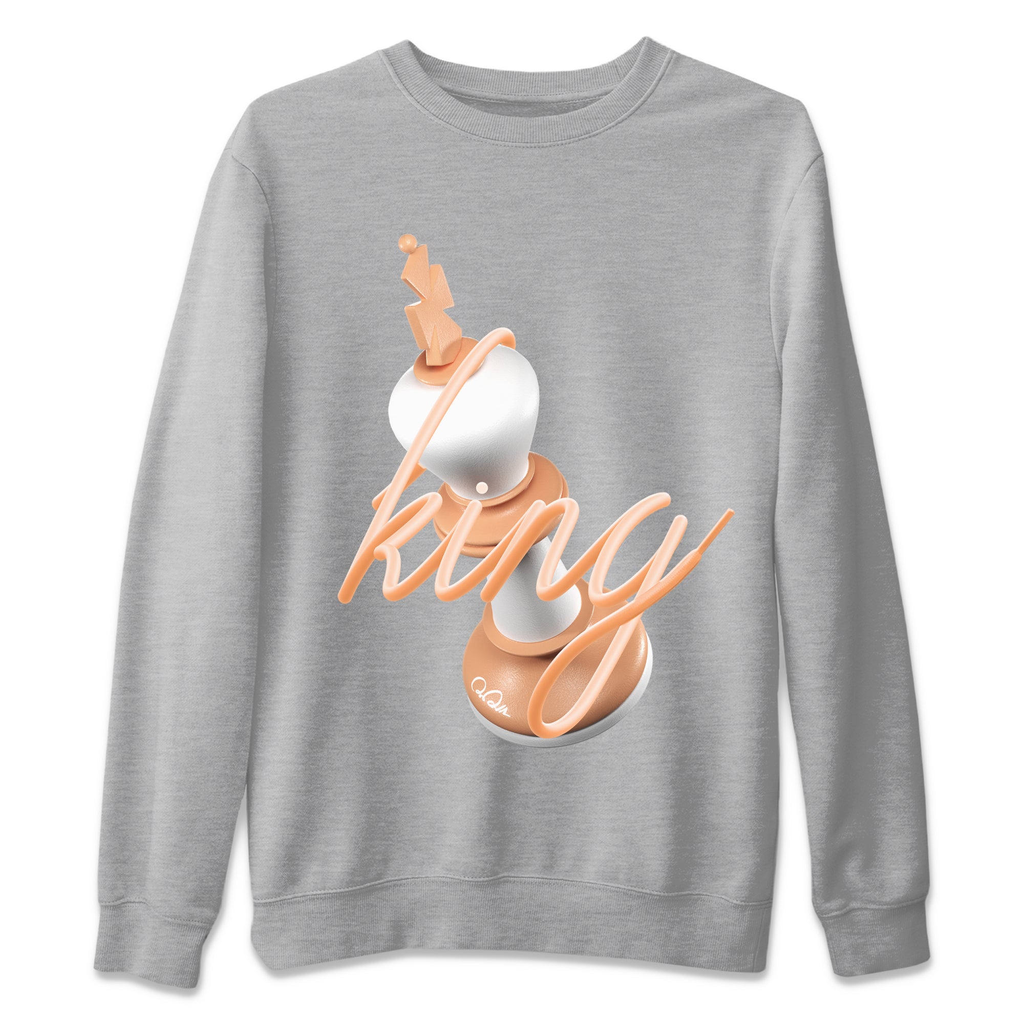 Air Jordan 1 Praline shirt to match jordans 3D King Streetwear Sneaker Shirt AJ1Praline Drip Gear Zone Sneaker Matching Clothing Unisex Heather Grey 2 T-Shirt