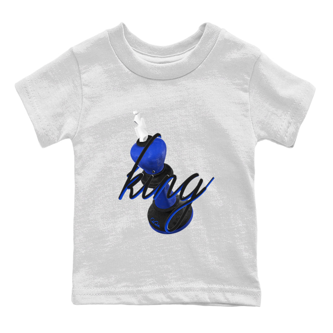 Air Jordan 1 Royal Reimagined shirt to match jordans 3D King sneaker tees AJ1 OG HIGH Royal Reimagined Drip Gear Zone Kids Baby Toddler sneaker shirts White 2 T-Shirt