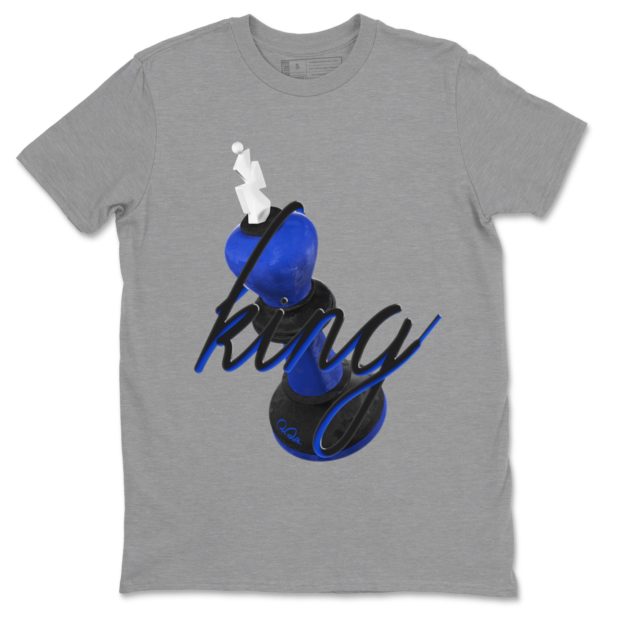 Air Jordan 1 Royal Reimagined shirt to match jordans 3D King sneaker tees AJ1 OG HIGH Royal Reimagined Drip Gear Zone Unisex Sneaker Tees and Sneaker Match T-Shirt Heather Grey 2 T-Shirt