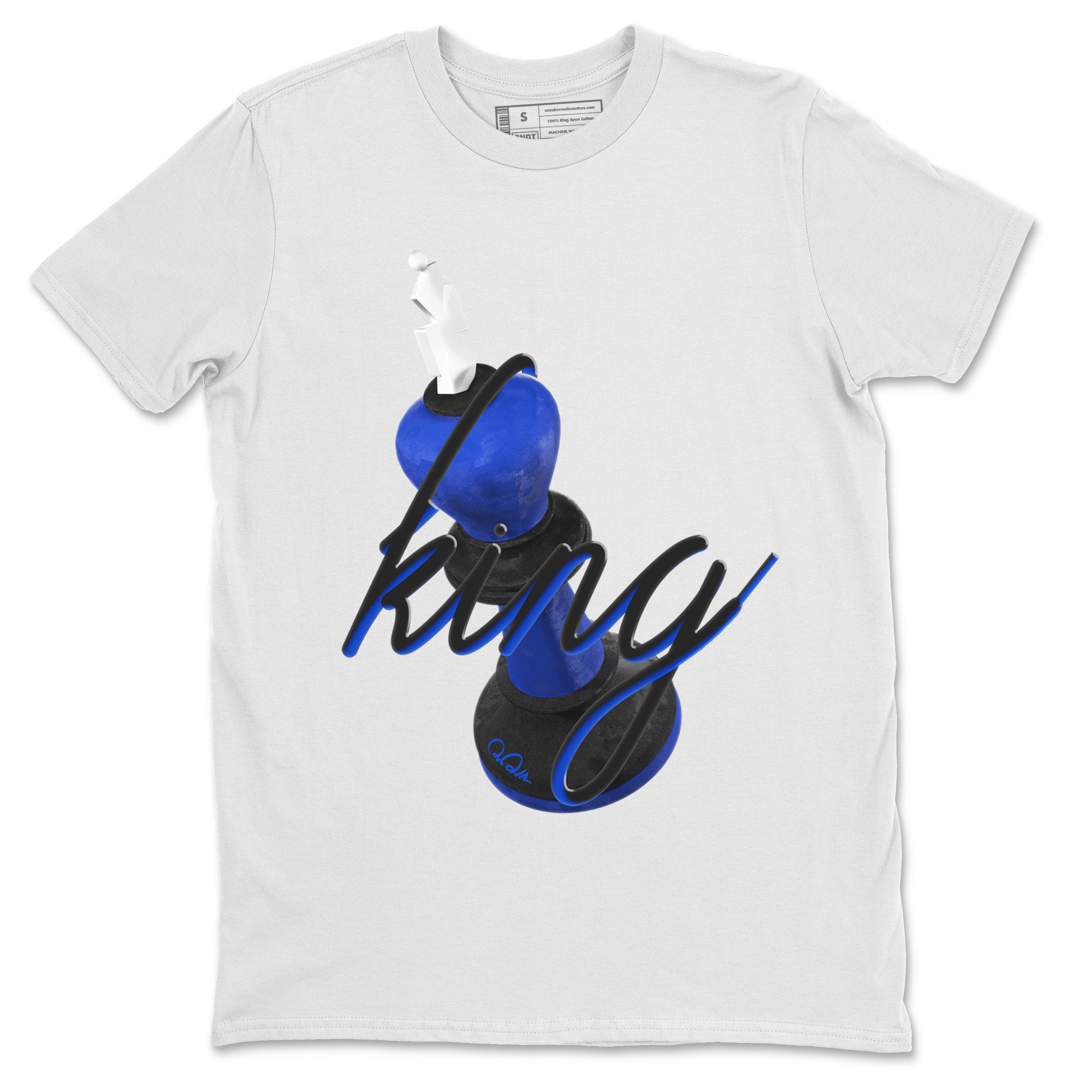 Air Jordan 1 Royal Reimagined shirt to match jordans 3D King sneaker tees AJ1 OG HIGH Royal Reimagined Drip Gear Zone Unisex Sneaker Tees and Sneaker Match T-Shirt White 2 T-Shirt