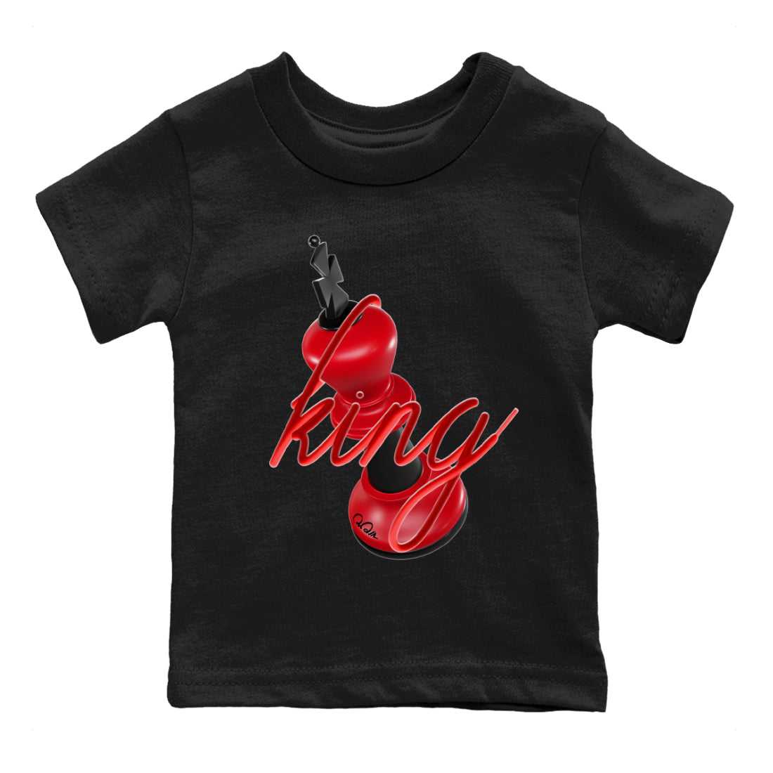 Air Jordan 1 Satin Bred Sneaker Match Tees 3D King Streetwear Sneaker Shirt AJ1 Satin Bred Sneaker Release Tees Kids Shirts Black 2