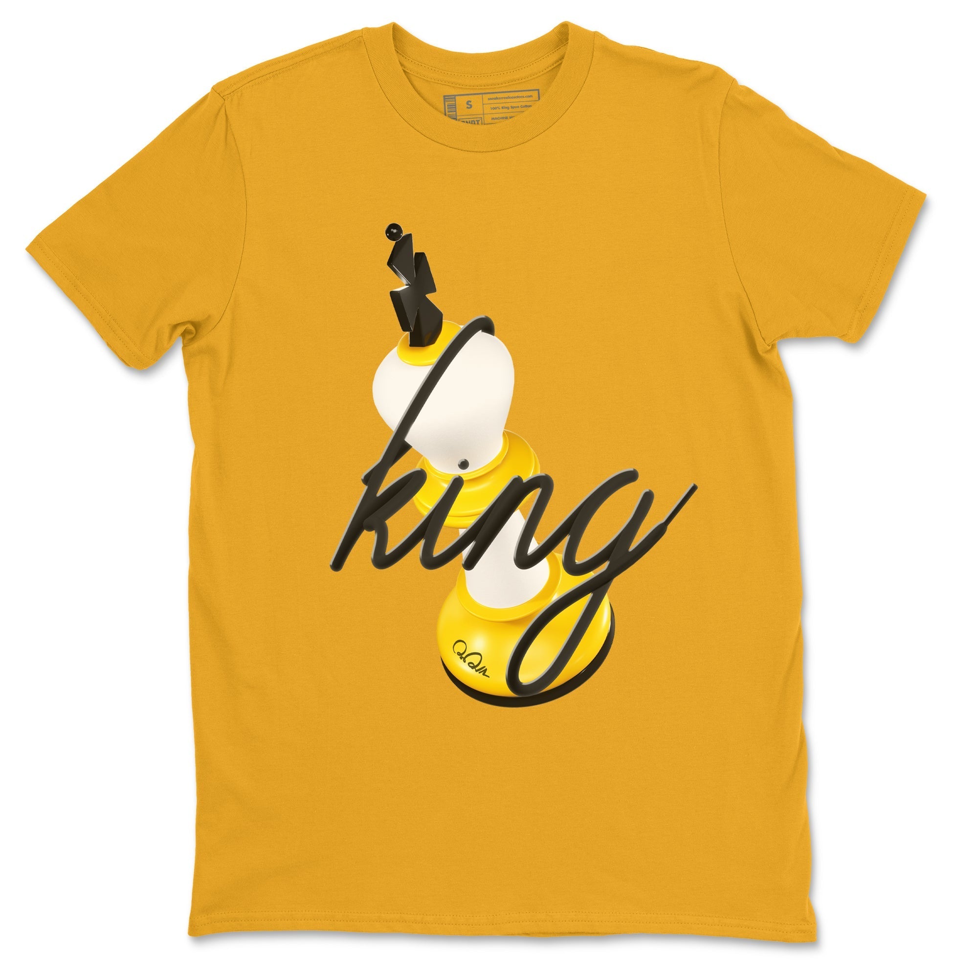 1s Yellow Ochre shirt to match jordans 3D King sneaker tees streetwear brand Air Jordan 1 Yellow Ochre Drip Gear Zone Brand unisex cotton Gold 2 crew neck shirt