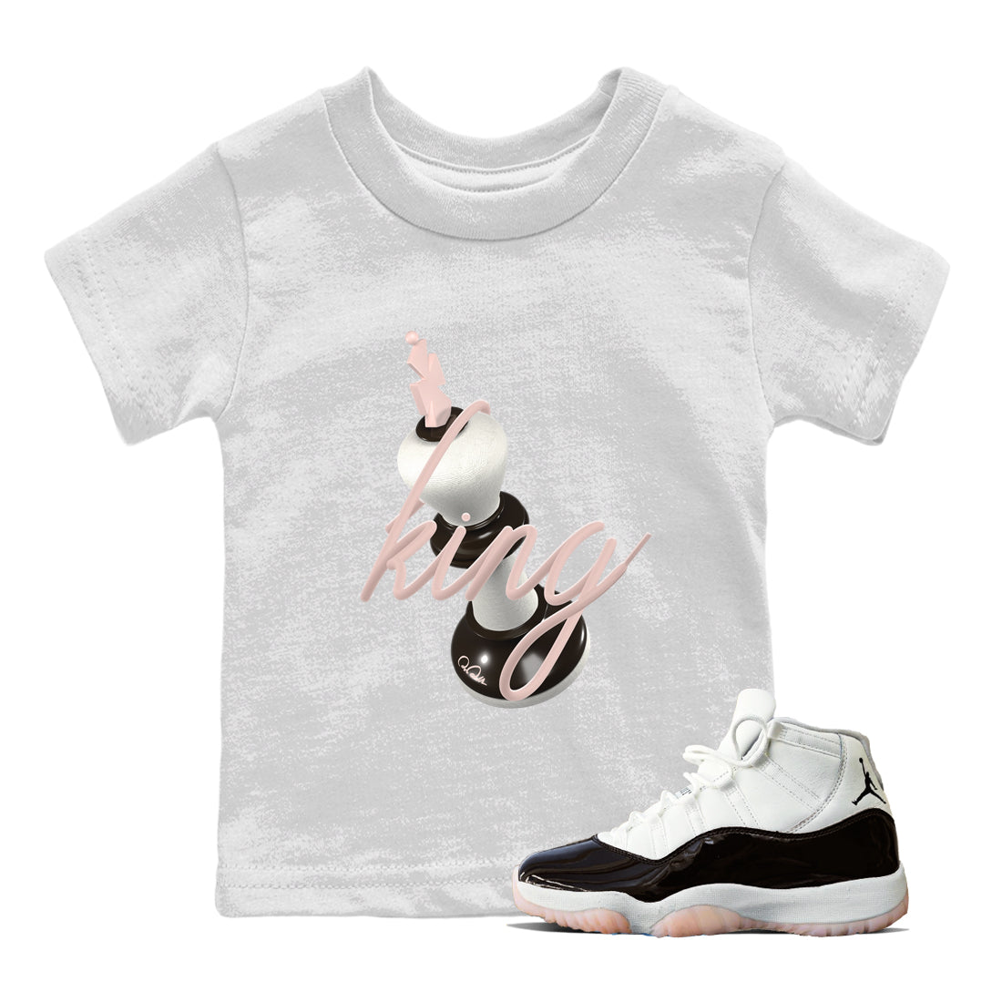 Air Jordan 11 Neapolitan shirt to match jordans 3D King sneaker matching t-shirts and clothing AJ11 Neapolitan Drip Gear Zone Youth Kids Toddler White 1 T-Shirt