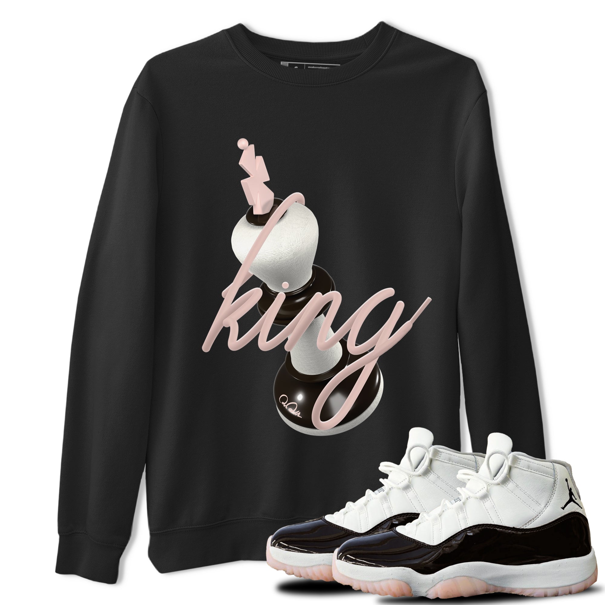 Air Jordan 11 Neapolitan shirt to match jordans 3D King sneaker matching t-shirts and clothing AJ11 Neapolitan Drip Gear Zone Cotton Casual Unisex Black 1 T-Shirt