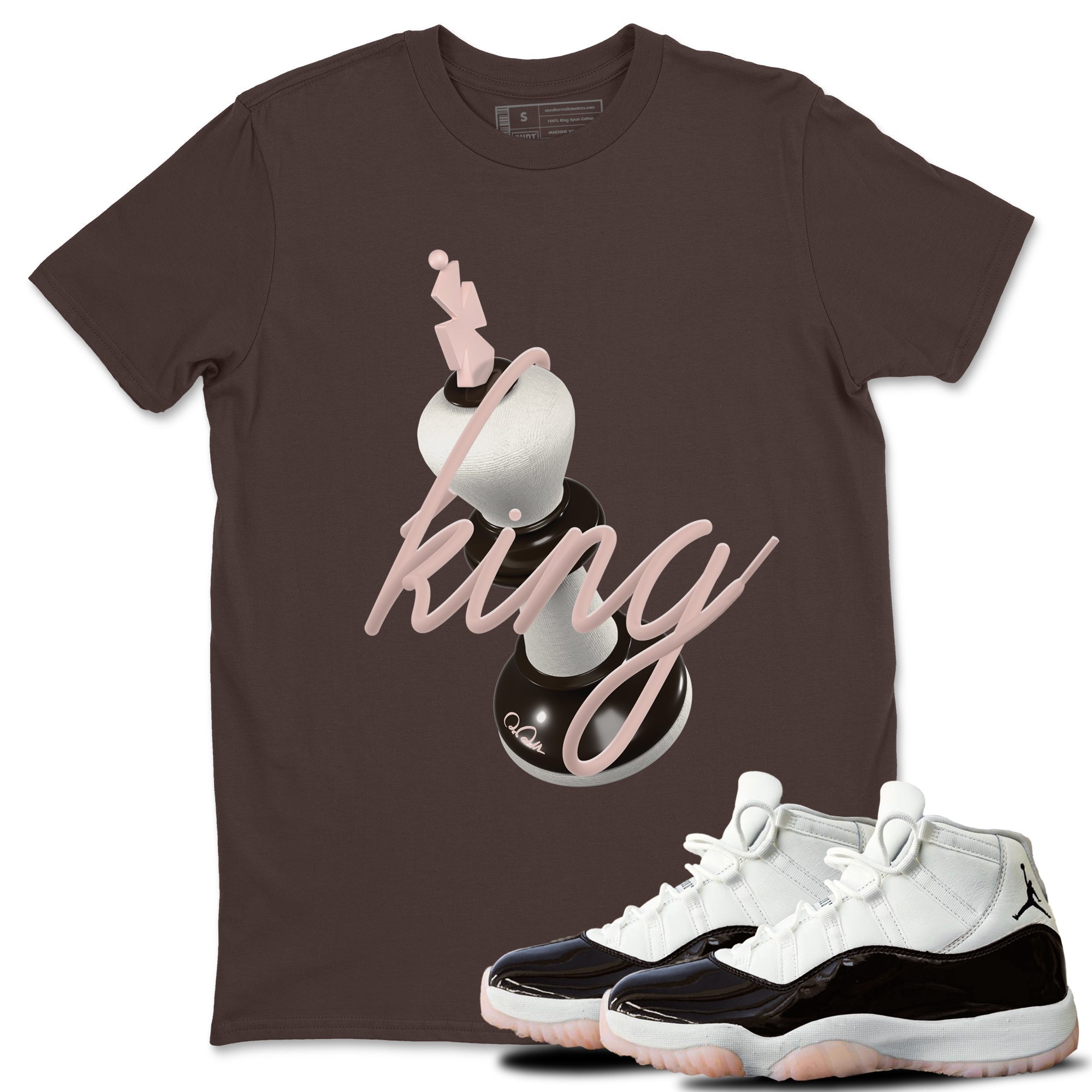 Air Jordan 11 Neapolitan shirt to match jordans 3D King sneaker matching t-shirts and clothing AJ11 Neapolitan Drip Gear Zone Cotton Casual Unisex Dark Chocolate 1 T-Shirt