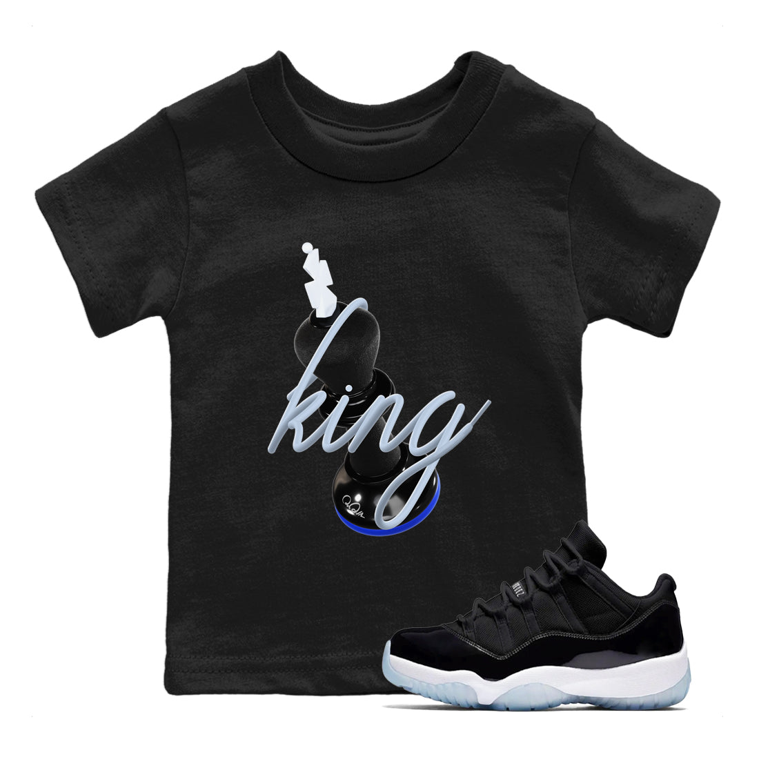 Air Jordan 11 Space shirt to match jordans 3D King sneaker tees AJ11 Space Drip Gear Zone baby toddler Black 1 cotton Shirt