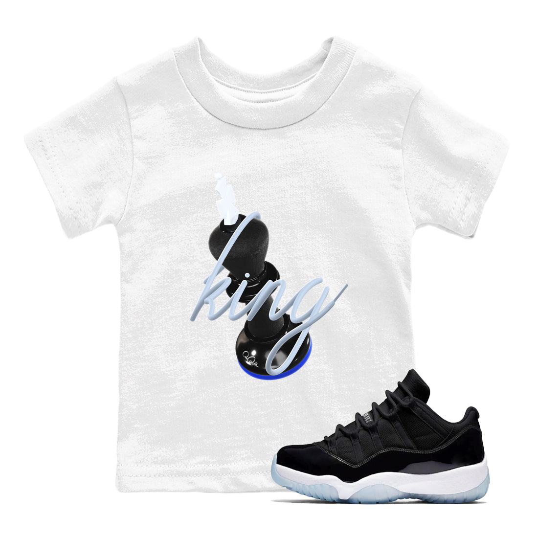 Air Jordan 11 Space shirt to match jordans 3D King sneaker tees AJ11 Space Drip Gear Zone baby toddler White 1 cotton Shirt
