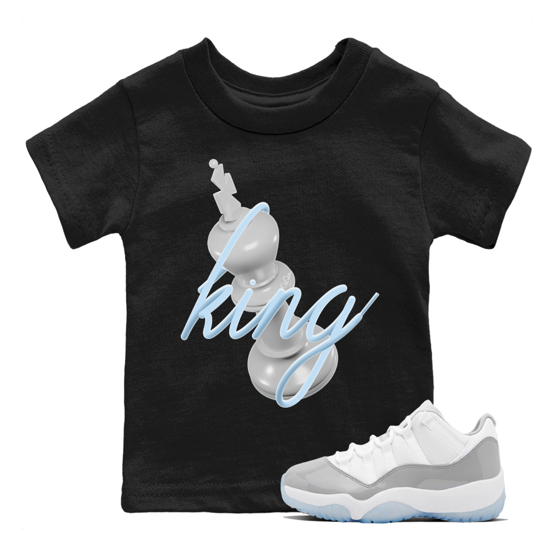 Air Jordan 11 White Cement Sneaker Match Tees 3D King Streetwear Sneaker Shirt Air Jordan 11 Cement Grey Sneaker Release Tees Kids Shirts Black 1