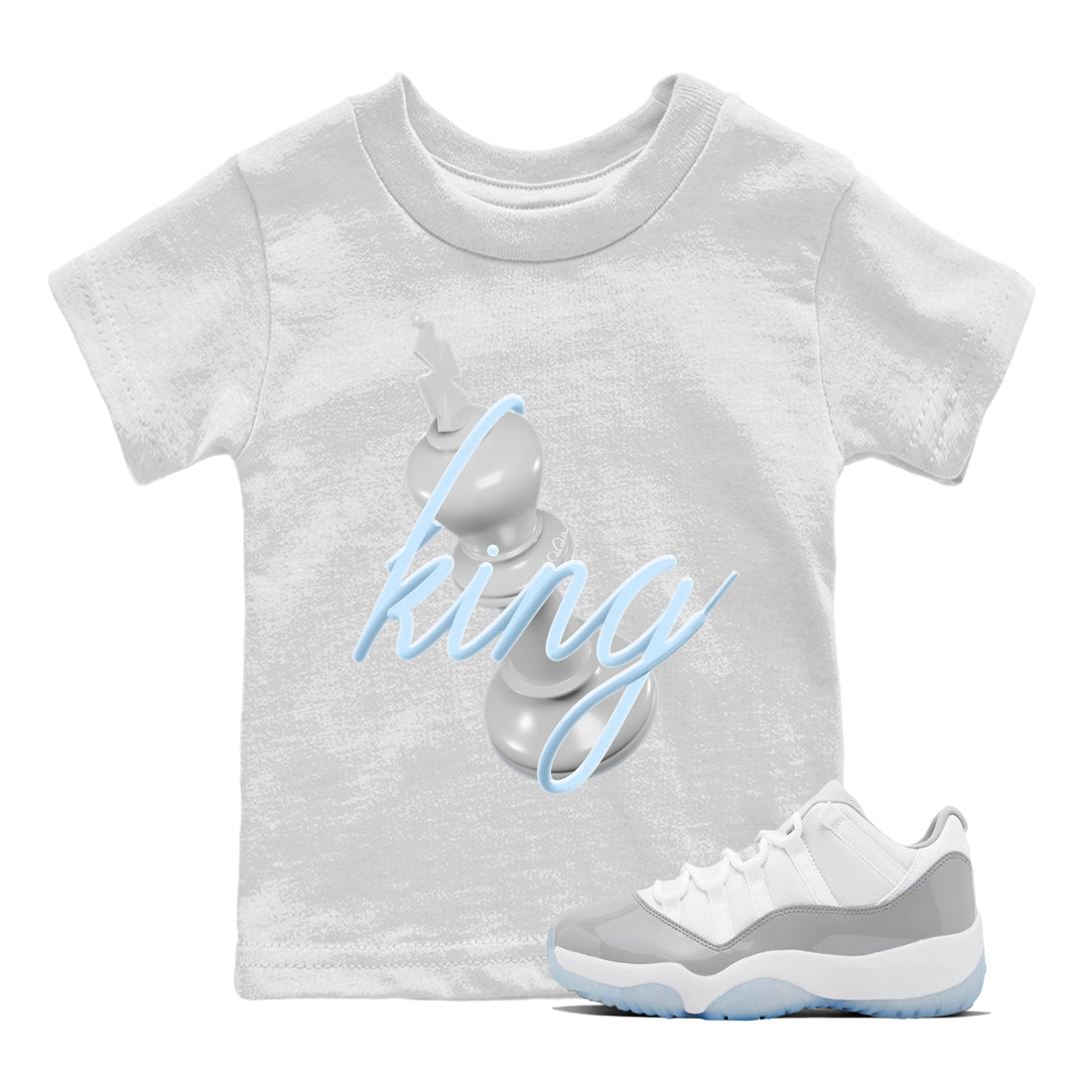 Air Jordan 11 White Cement Sneaker Match Tees 3D King Streetwear Sneaker Shirt Air Jordan 11 Cement Grey Sneaker Release Tees Kids Shirts White 1