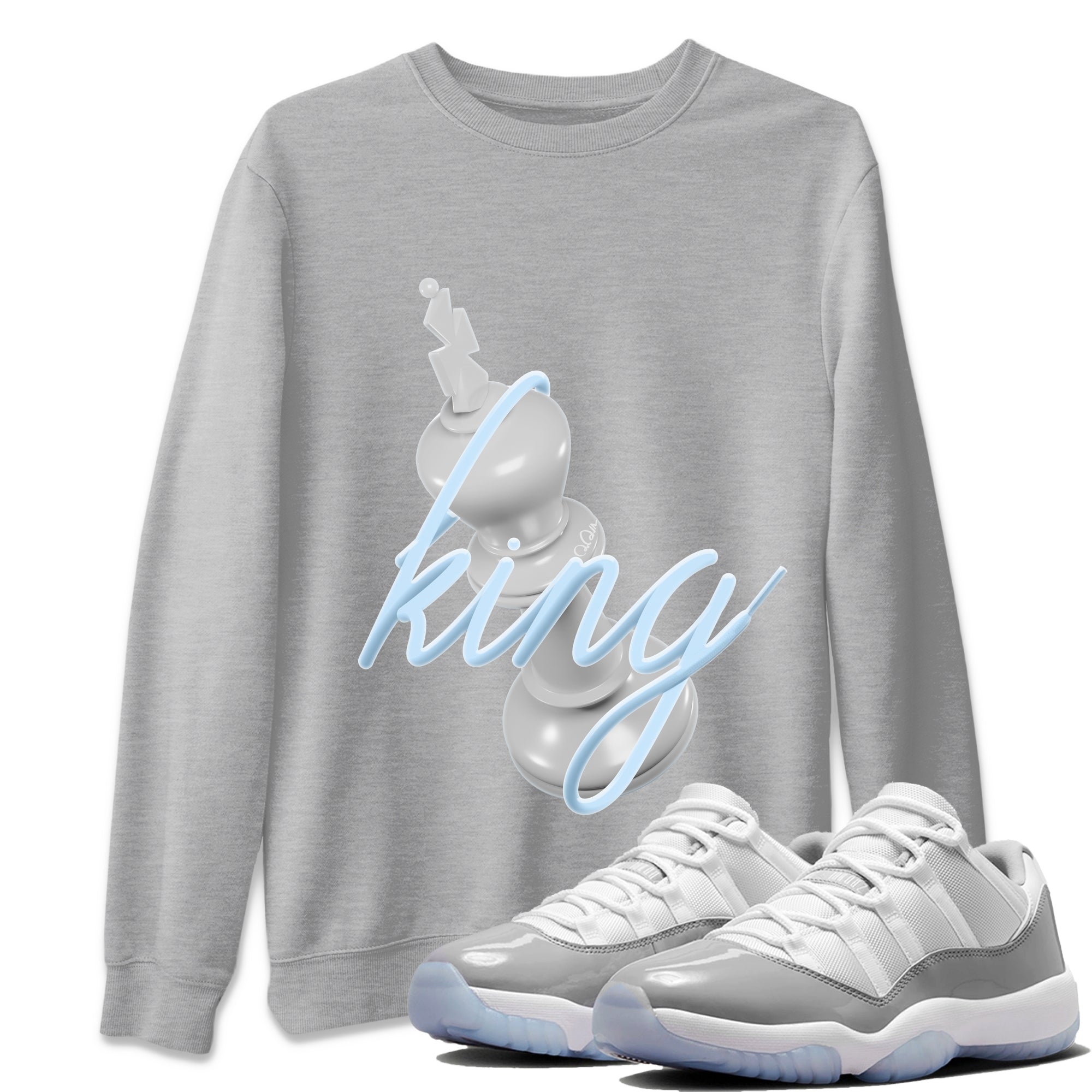 Air Jordan 11 White Cement Sneaker Match Tees 3D King Streetwear Sneaker Shirt Air Jordan 11 Cement Grey Sneaker Release Tees Unisex Shirts Heather Grey 1