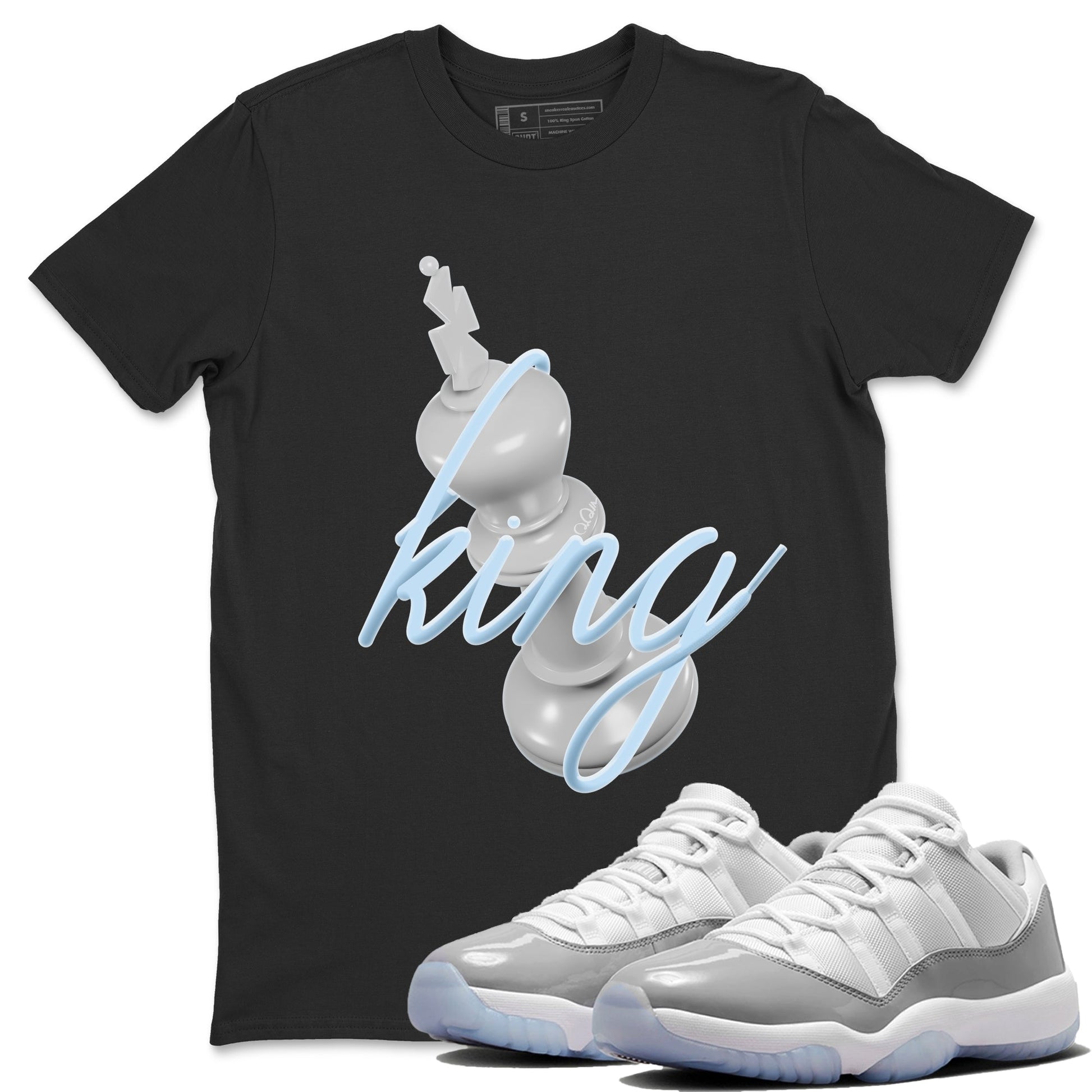 Air Jordan 11 White Cement Sneaker Match Tees 3D King Streetwear Sneaker Shirt Air Jordan 11 Cement Grey Sneaker Release Tees Unisex Shirts Black 1