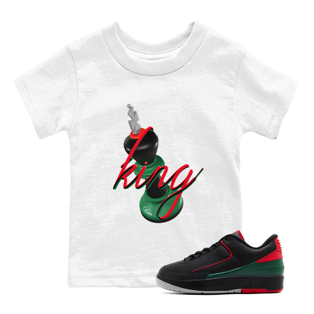 Jordan 2 Low Christmas X-mas Holiday special gift shirt to match jordans 3D King sneaker tees Air Jordan 2 Christmas Drip Gear Zone Baby Toddler White 1 T-Shirt