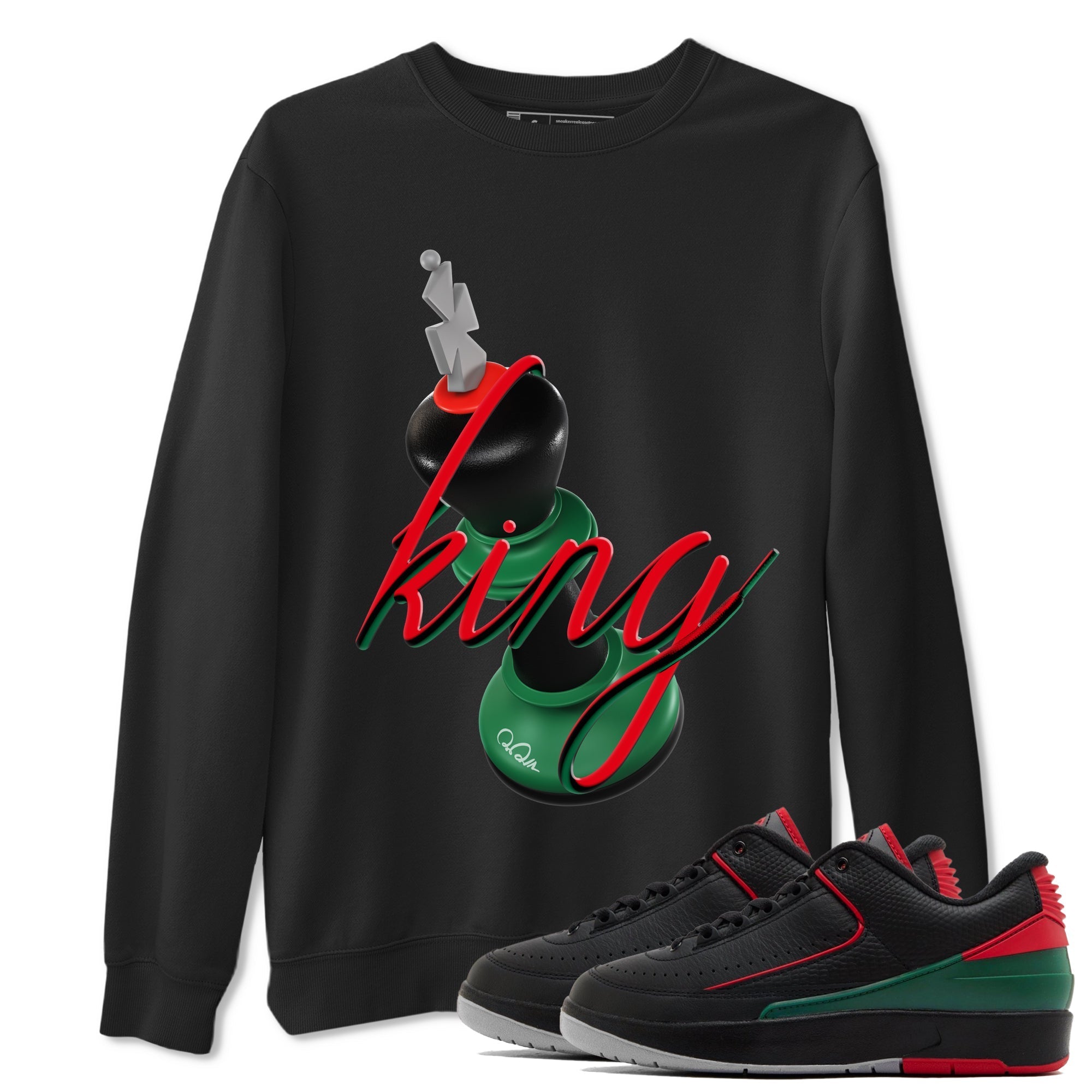 Jordan 2 Low Christmas X-mas Holiday special gift shirt to match jordans 3D King sneaker tees Air Jordan 2 Christmas Drip Gear Zone Unisex Black 1 T-Shirt