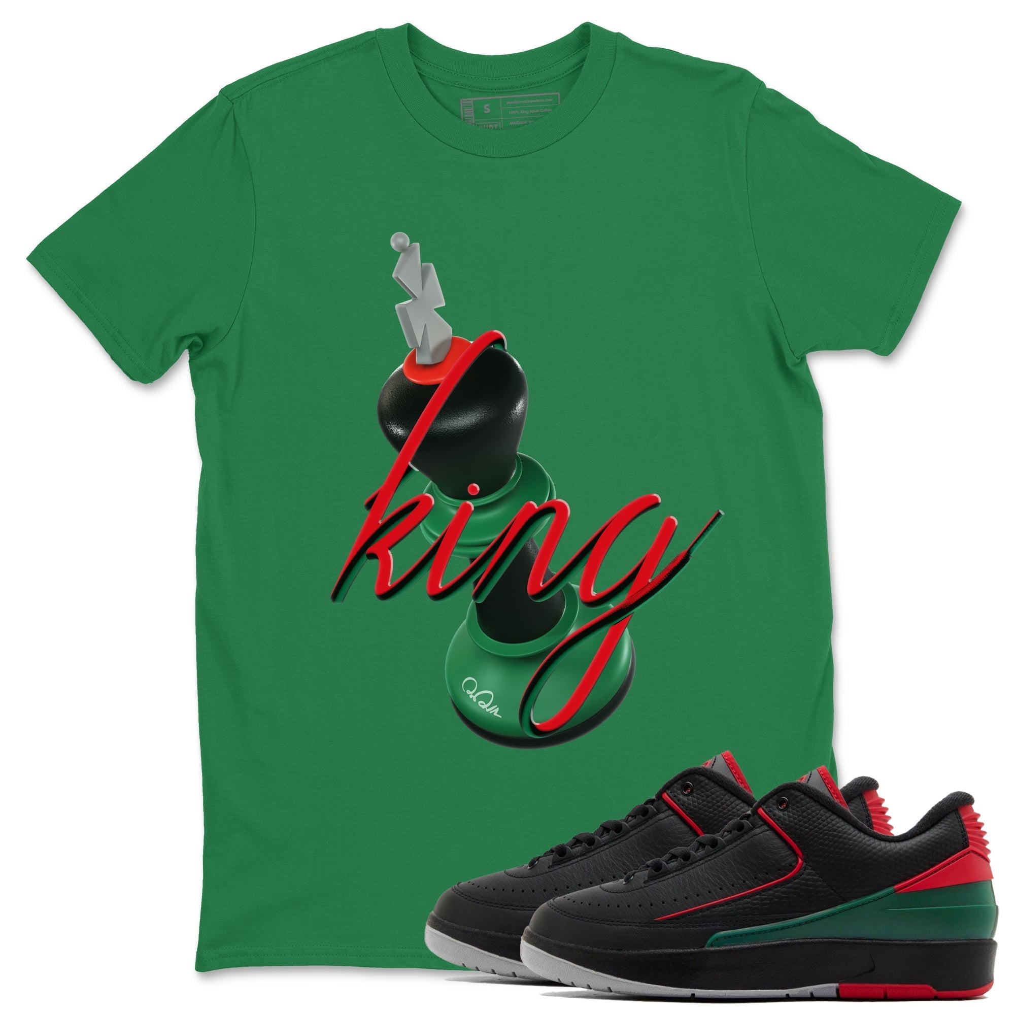 Jordan 2 Low Christmas X-mas Holiday special gift shirt to match jordans 3D King sneaker tees Air Jordan 2 Christmas Drip Gear Zone Unisex Kelly Green 1 T-Shirt