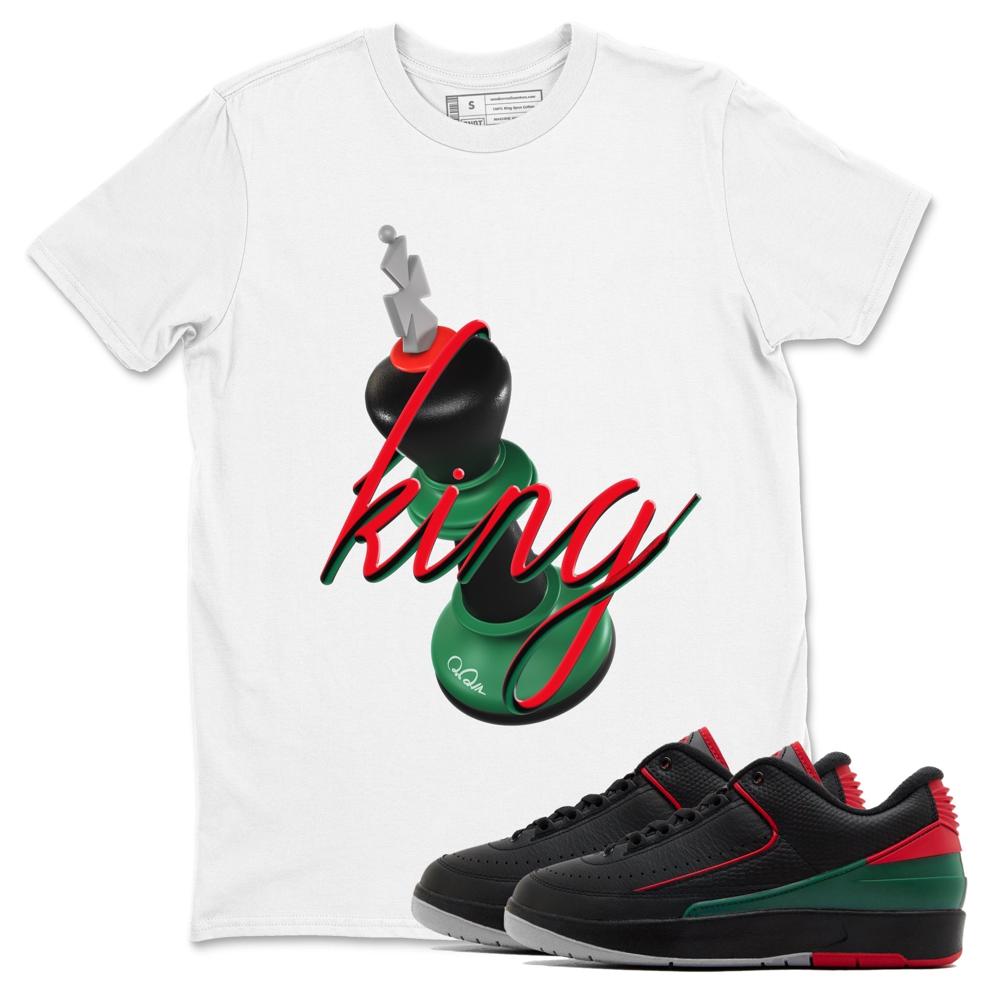 Jordan 2 Low Christmas X-mas Holiday special gift shirt to match jordans 3D King sneaker tees Air Jordan 2 Christmas Drip Gear Zone Unisex White 1 T-Shirt