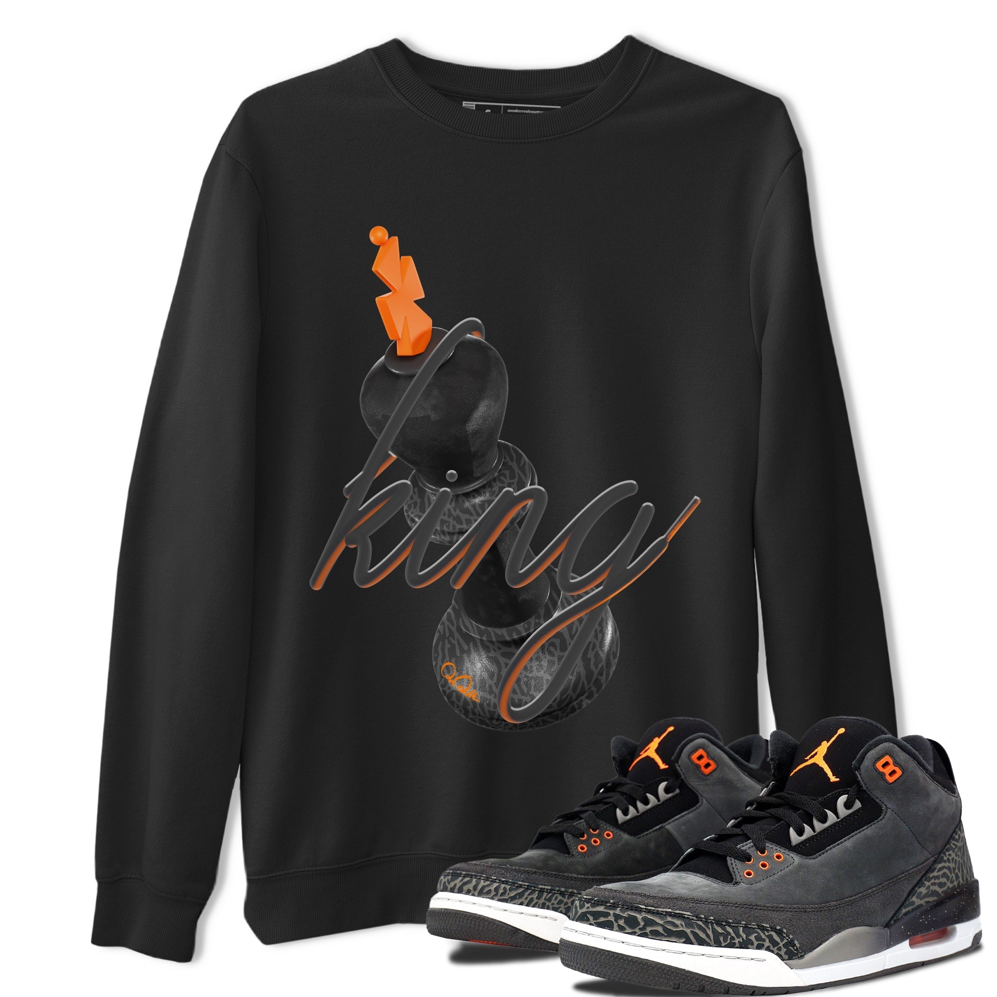 Air Jordan 3 Fear shirt to match jordans 3D King sneaker tees AJ3 Fear Drip Gear Zone Unisex Black 1 T-Shirt