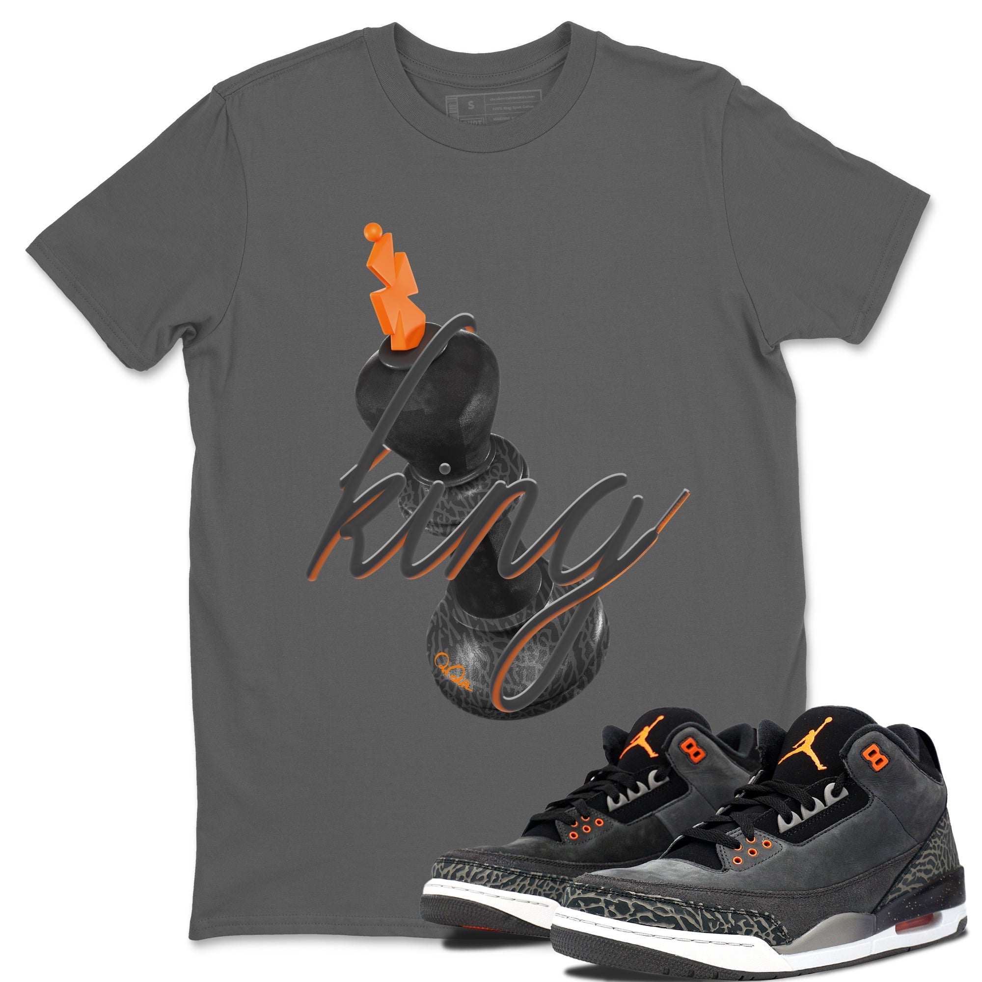 Air Jordan 3 Fear shirt to match jordans 3D King sneaker tees AJ3 Fear Drip Gear Zone Unisex Cool Grey 1 T-Shirt