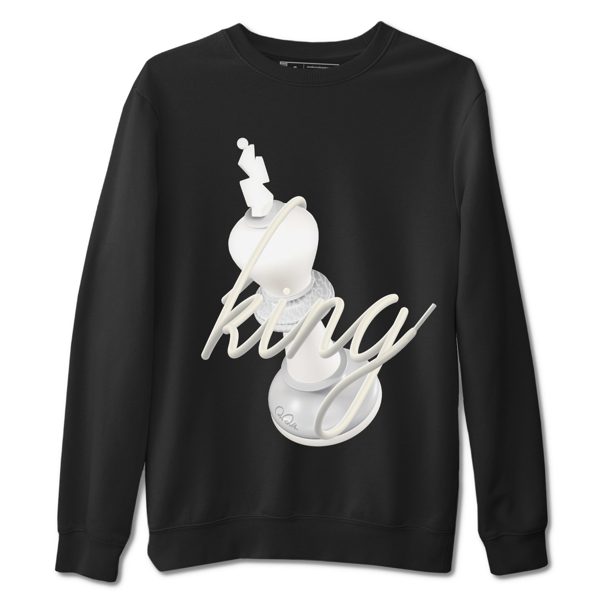3s Ivory shirt to match jordans 3D King sneaker tees Air Jordan 3 Ivory Drip Gear Zone unisex cotton Black 2 crew neck shirt