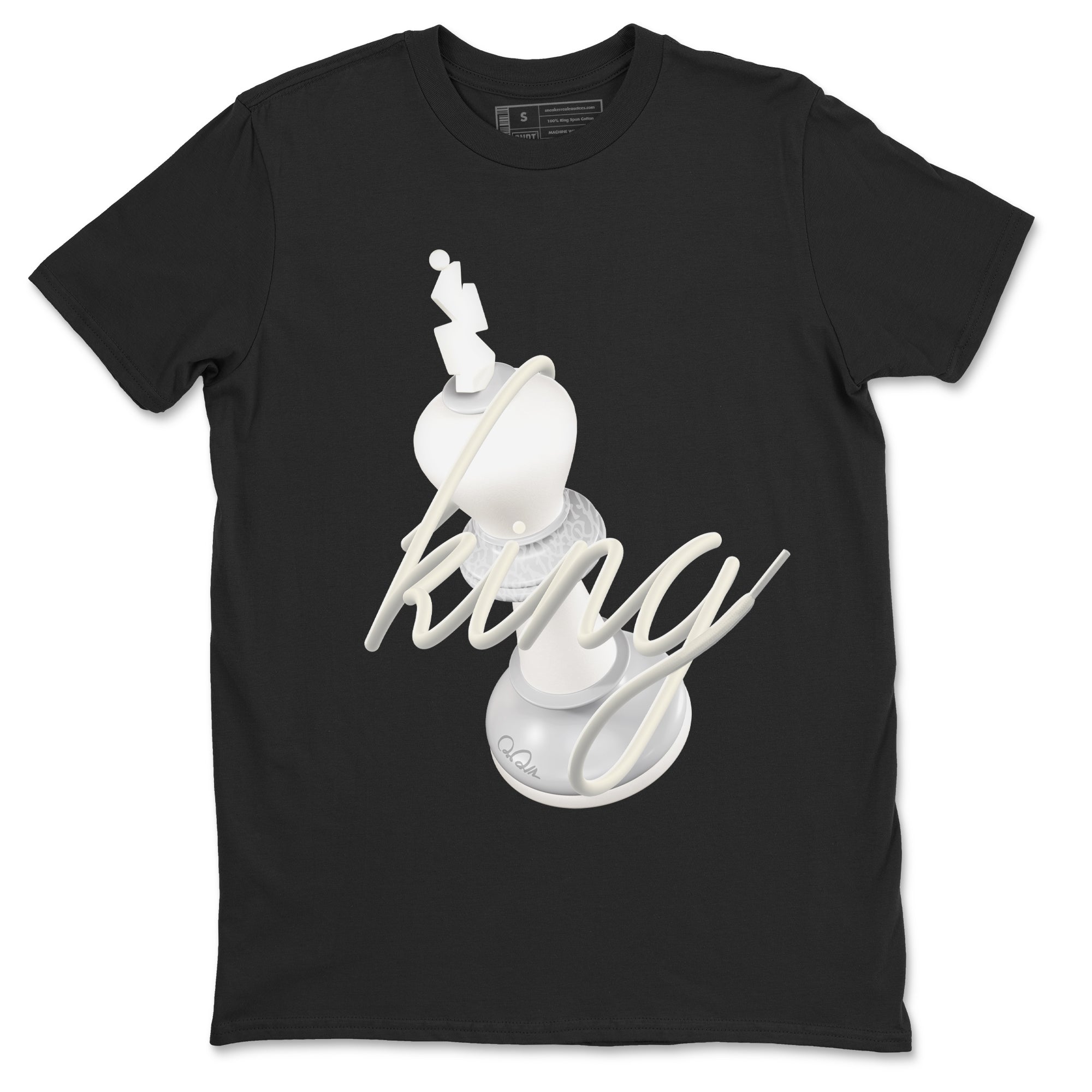 3s Ivory shirt to match jordans 3D King sneaker tees Air Jordan 3 Ivory Drip Gear Zone unisex cotton Black 2 crew neck shirt