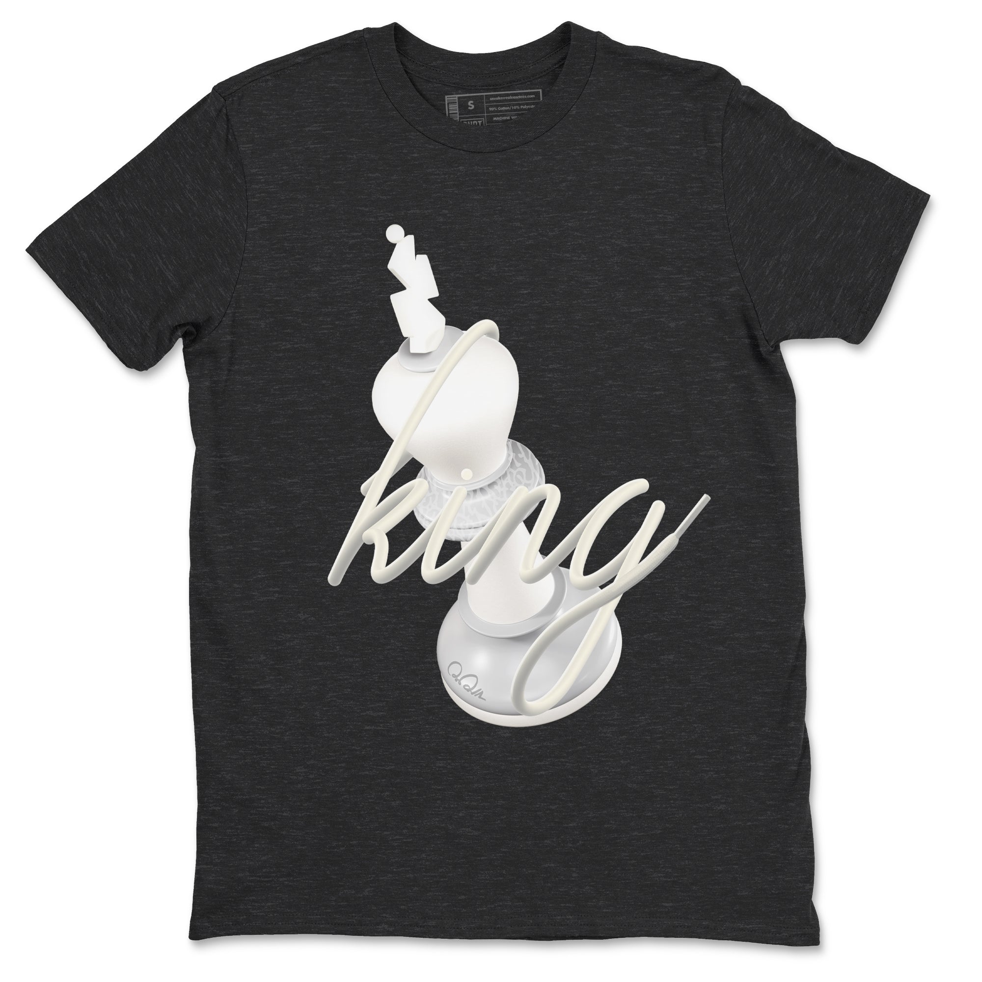 3s Ivory shirt to match jordans 3D King sneaker tees Air Jordan 3 Ivory Drip Gear Zone unisex cotton Charcoal Heather 2 crew neck shirt