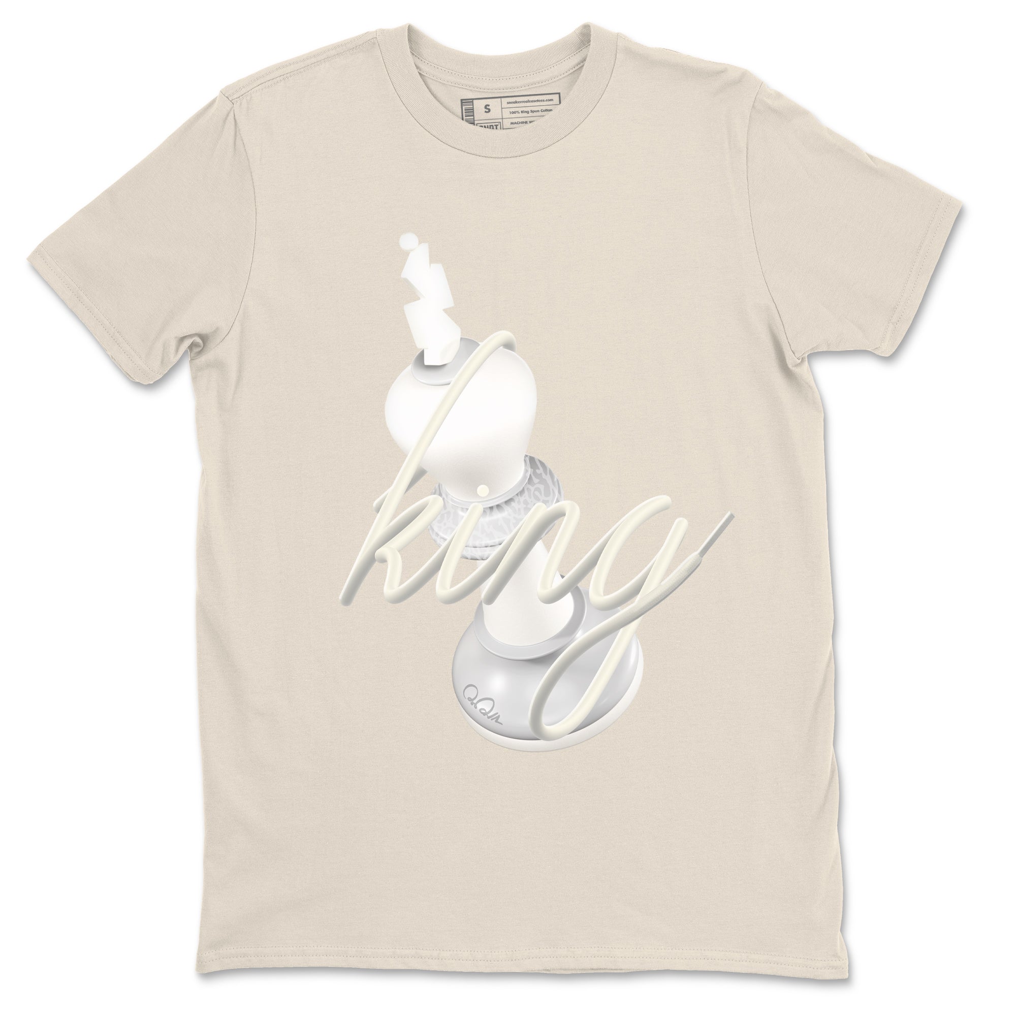3s Ivory shirt to match jordans 3D King sneaker tees Air Jordan 3 Ivory Drip Gear Zone unisex cotton Natural 2 crew neck shirt