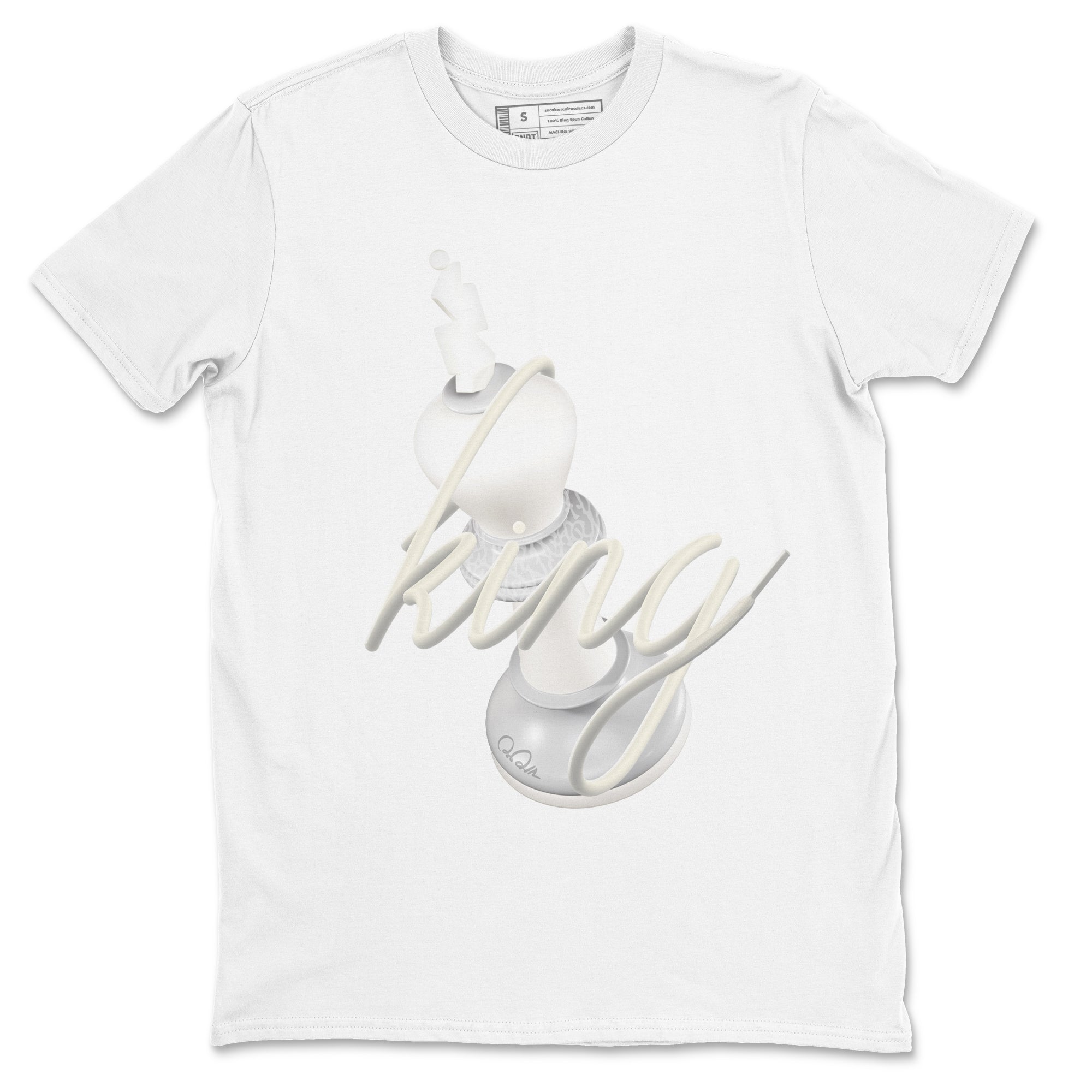 3s Ivory shirt to match jordans 3D King sneaker tees Air Jordan 3 Ivory Drip Gear Zone unisex cotton White 2 crew neck shirt