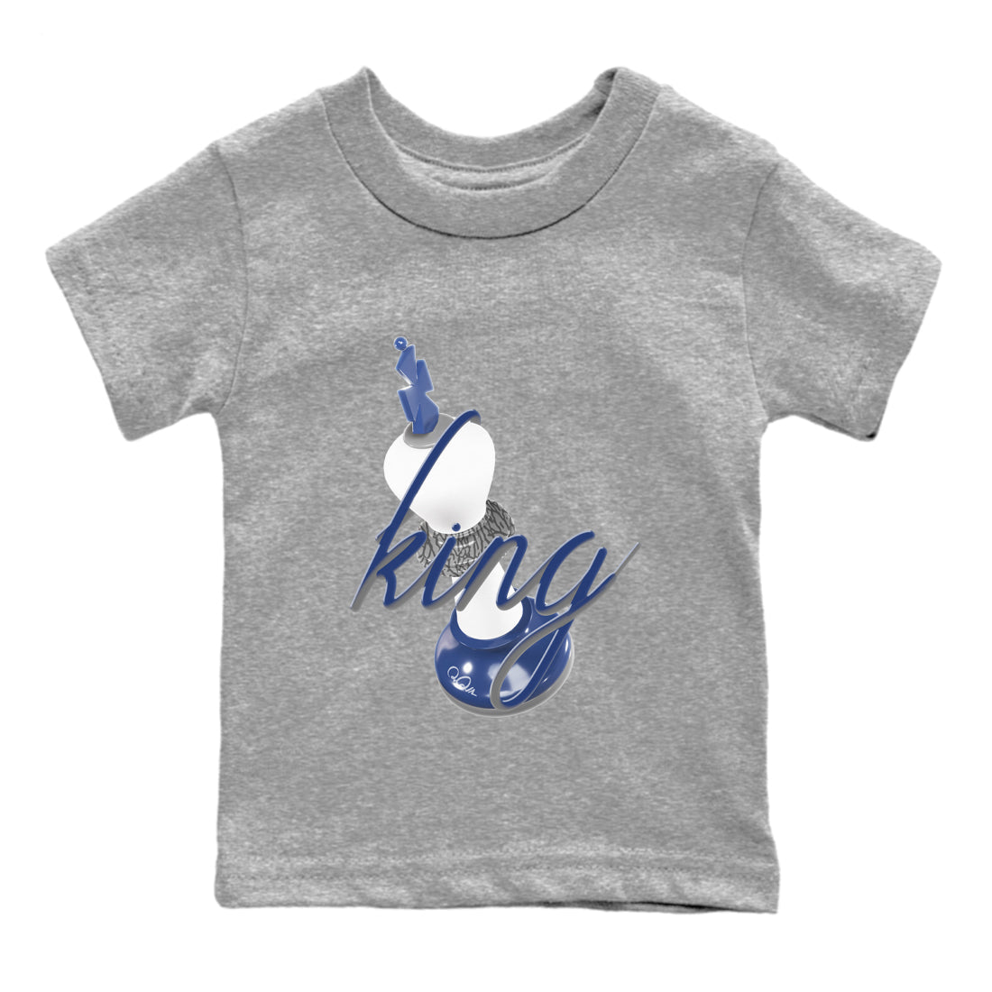 3s Midnight Navy shirt to match jordans 3D King sneaker match t-shirt AJ3 Midnight Navy Drip Gear Zone baby toddler Heather Grey 2 Crew Neck T-Shirt