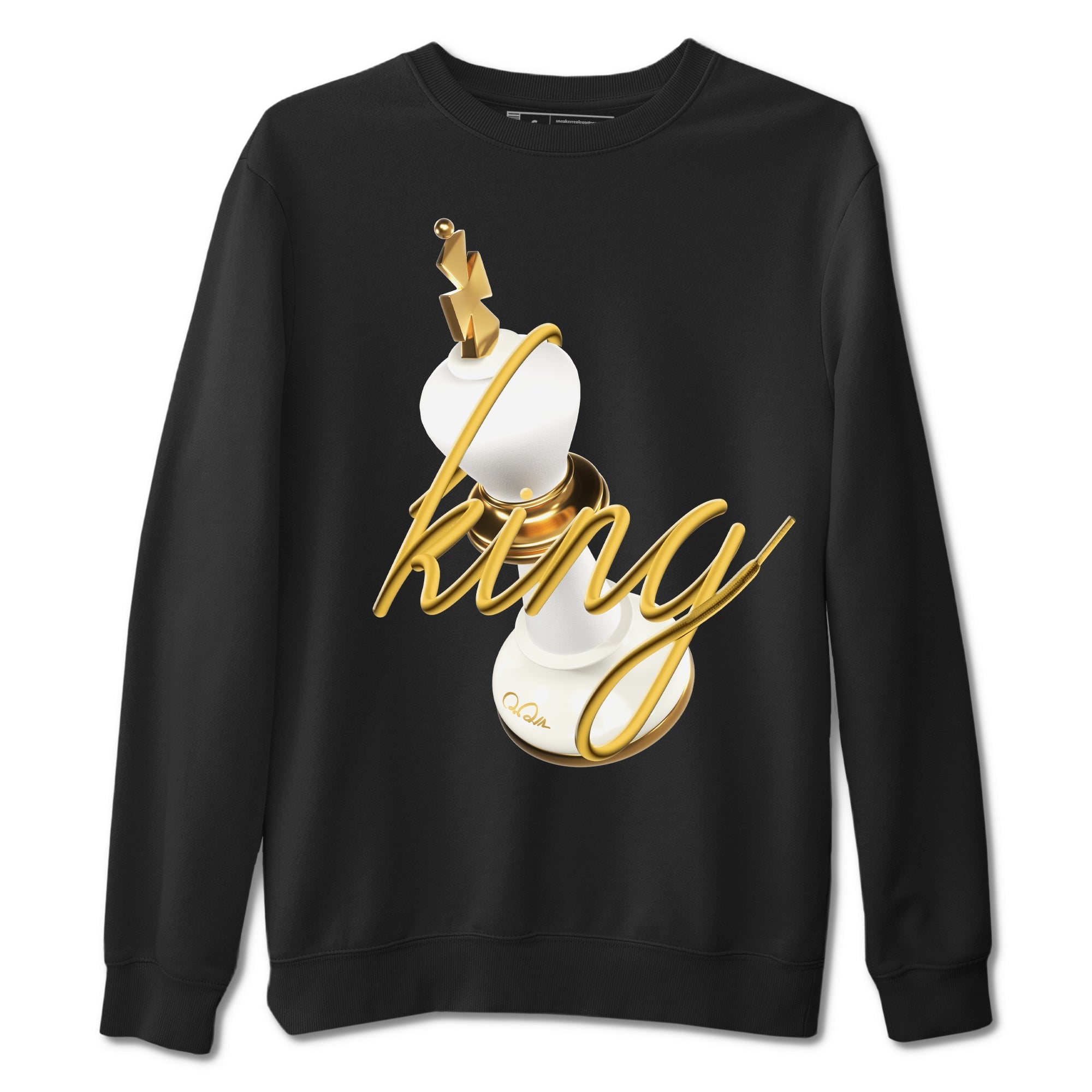 4s Sail 2024 shirt to match jordans 3D King sneaker tees Air Jordan 4 Sail 2024 Drip Gear Zone unisex cotton Black 2 crew neck shirt