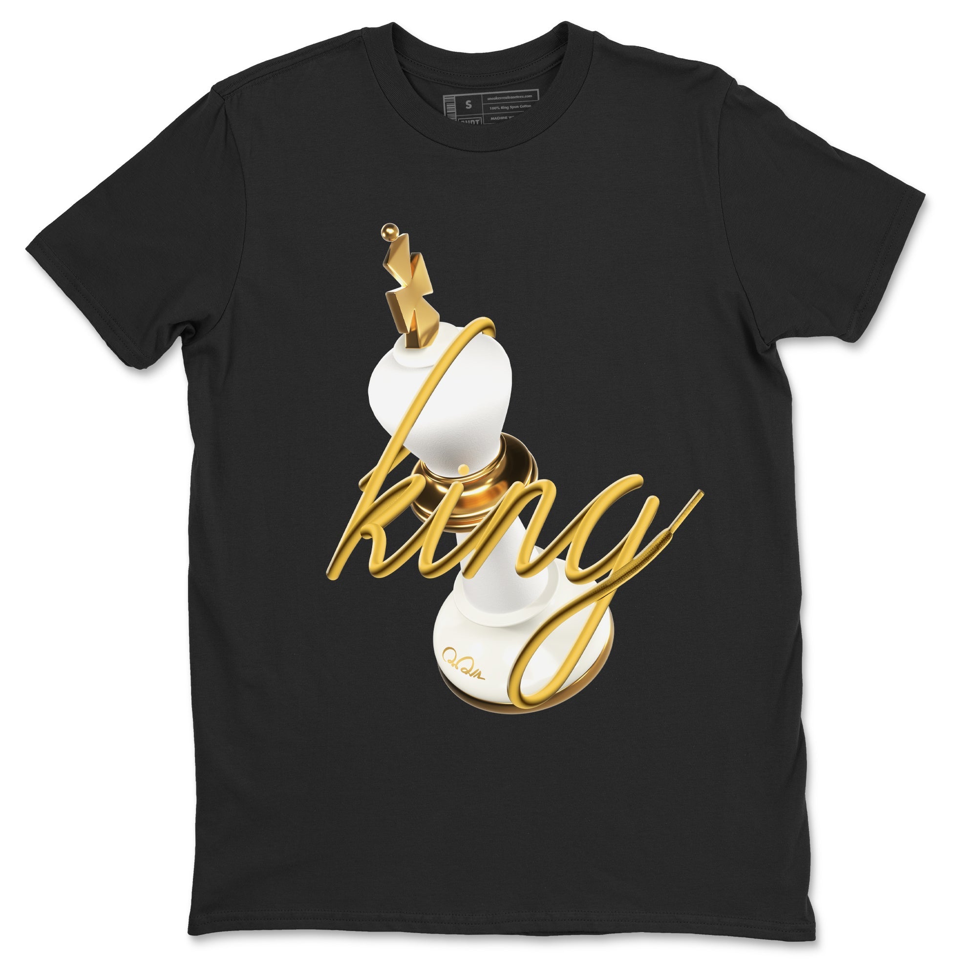 4s Sail 2024 shirt to match jordans 3D King sneaker tees Air Jordan 4 Sail 2024 Drip Gear Zone unisex cotton Black 2 crew neck shirt