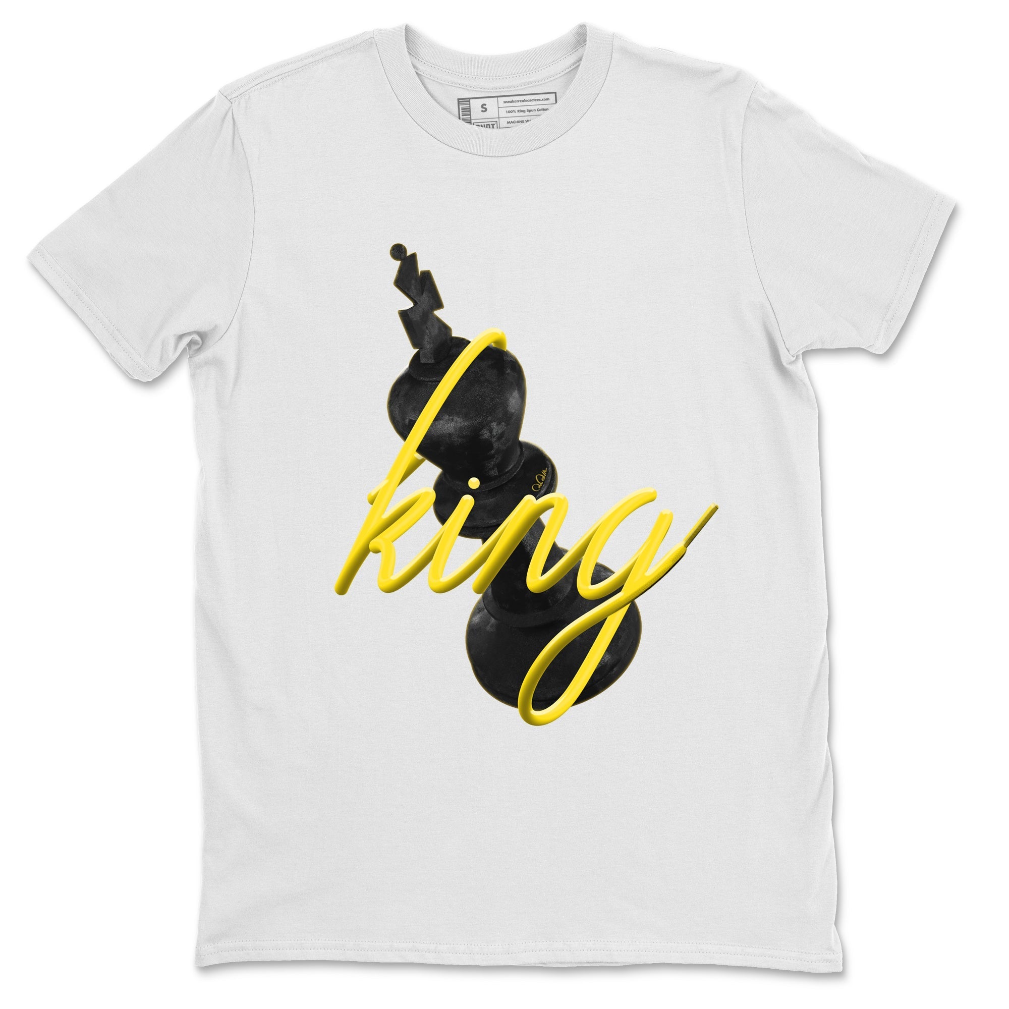 Air Jordan 4 Thunder Sneaker Match Tees 3D King Streetwear Sneaker Shirt AJ4 Thunder Jumpman Sneaker Release Tees Unisex Shirts White 2