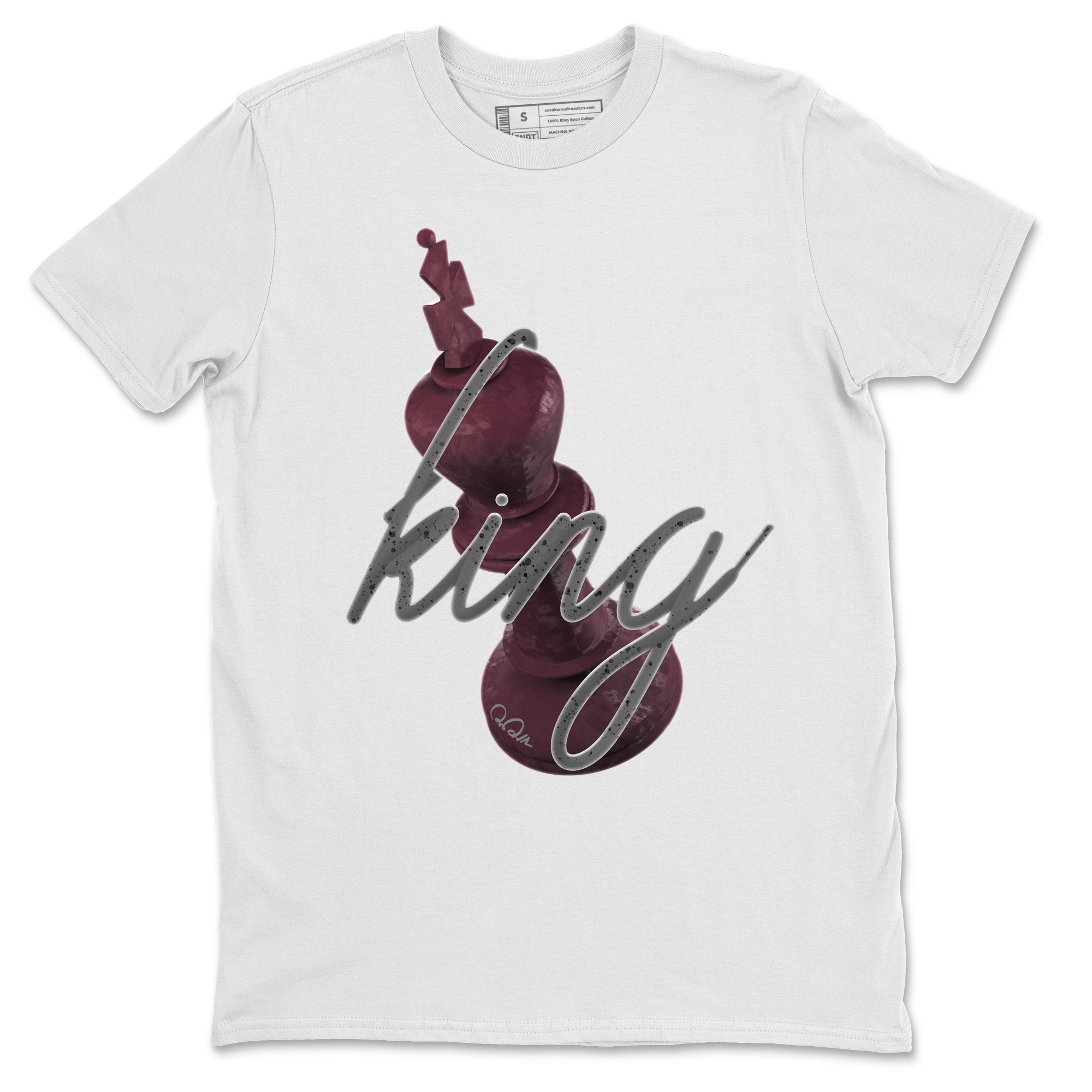 Air Jordan 5 Burgundy Sneaker Match Tees 3D King Streetwear Sneaker Shirt AJ5 Burgundy Sneaker Release Tees Unisex Shirts White 2