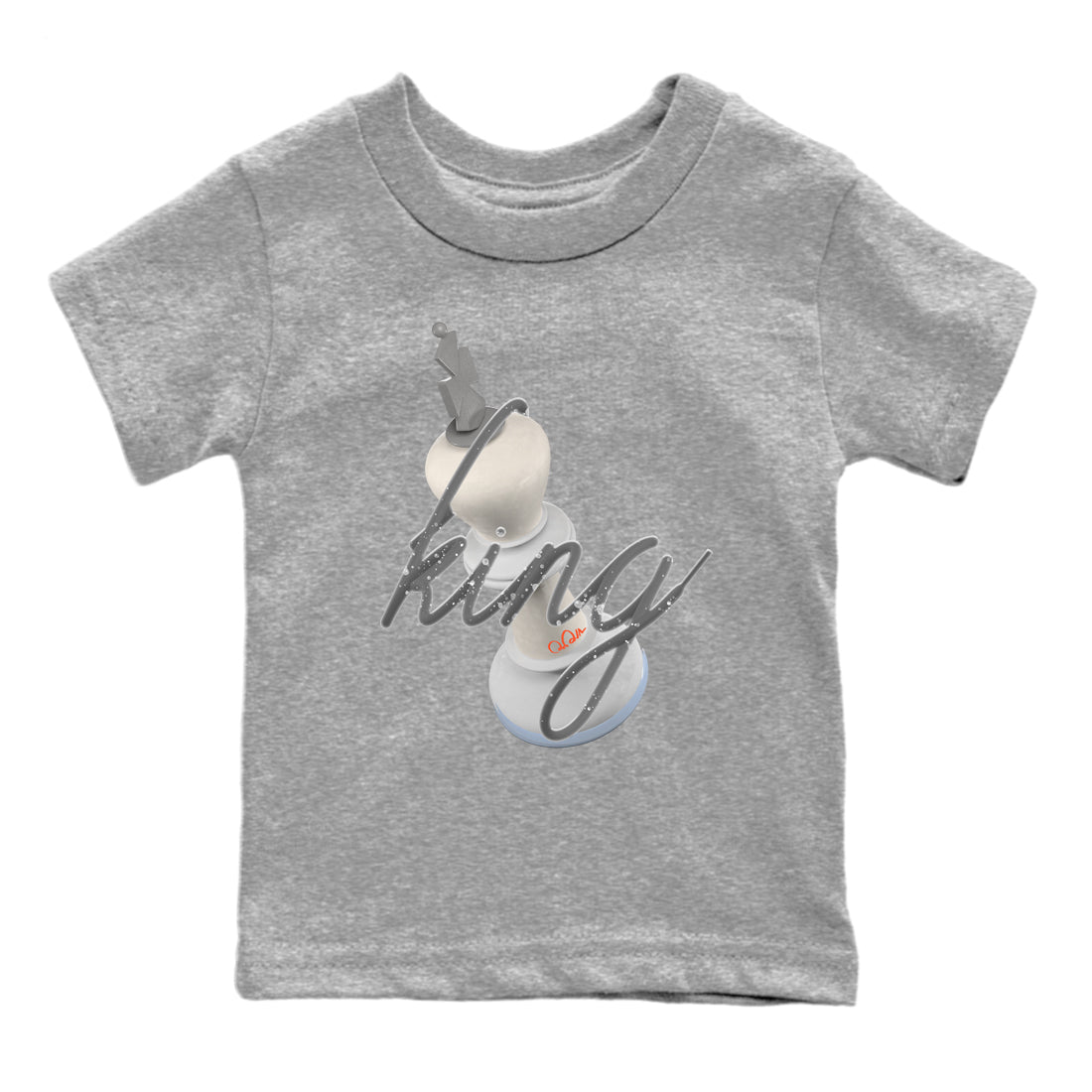 Air Jordan 5 Craft Sneaker Match Tees 3D King Streetwear Sneaker Shirt AJ5 SE Craft Sneaker Release Tees Kids Shirts Heather Grey 2