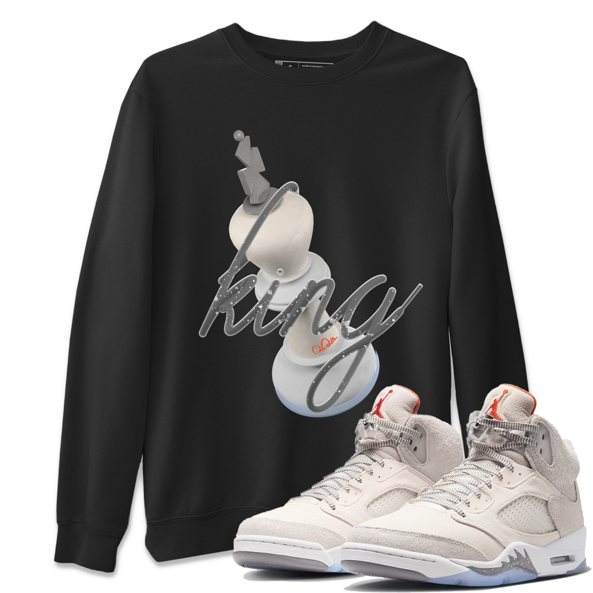 Air Jordan 5 Craft Sneaker Match Tees 3D King Streetwear Sneaker Shirt AJ5 SE Craft Sneaker Release Tees Unisex Shirts Black 1